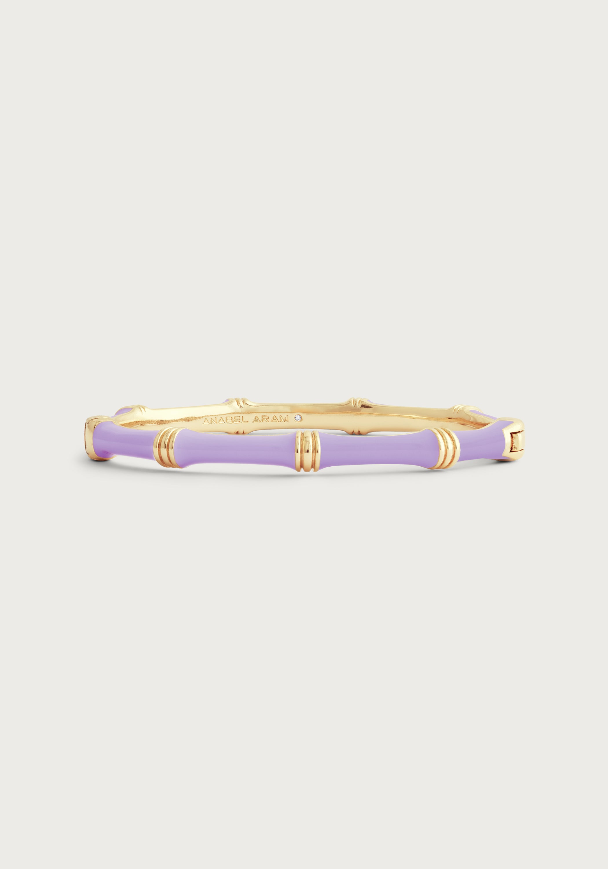 Bamboo Enameled Hinged Bangle