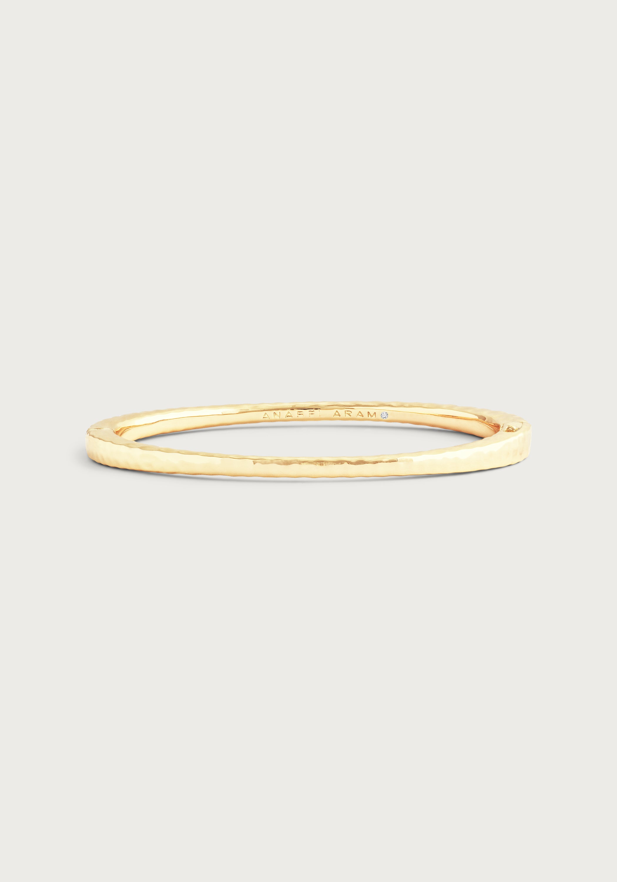Farrier Thin Hinged Bangle, Gold