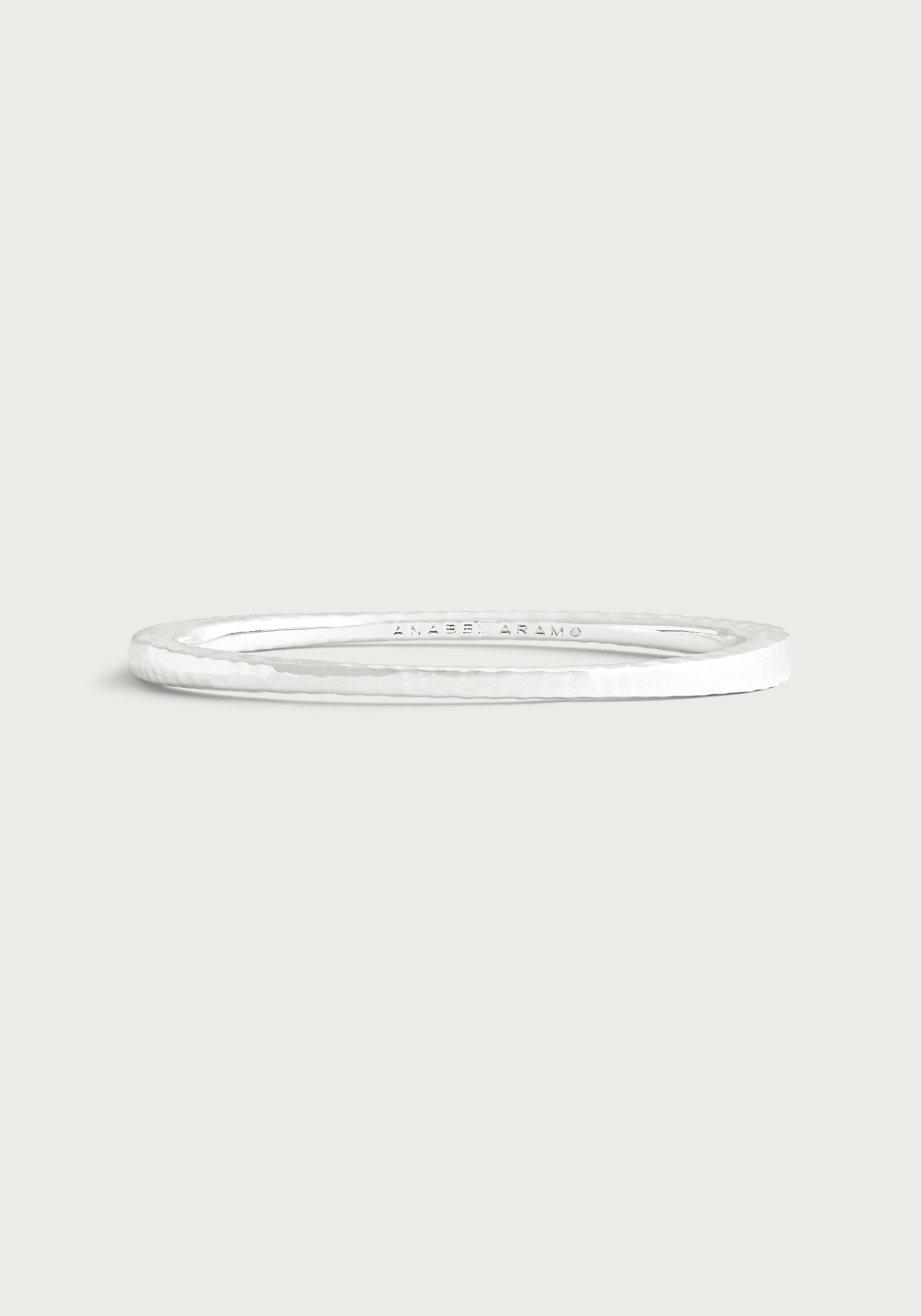 Farrier Thin Hinged Bangle, Silver