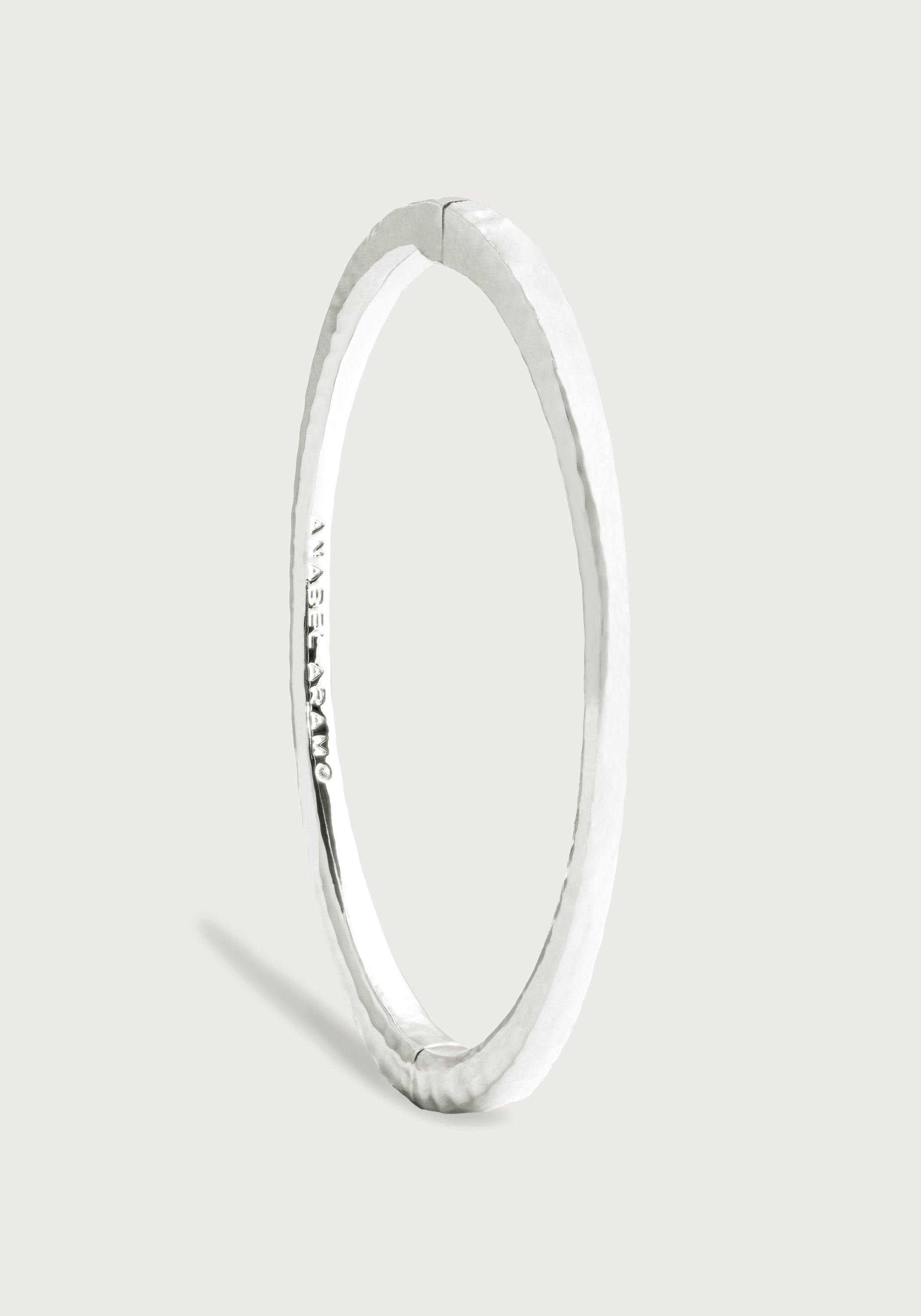 Farrier Thin Hinged Bangle, Silver