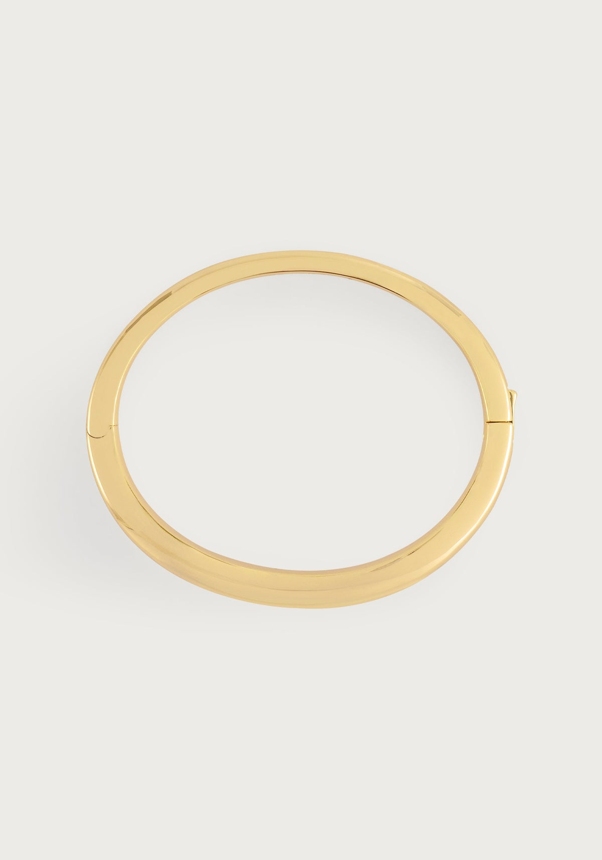 River Slim Hinged Bangle, Gold