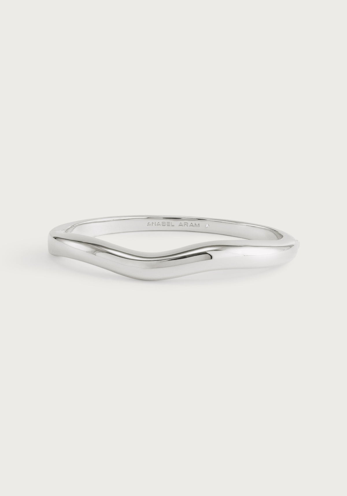 River Slim Hinged Bangle, Silver