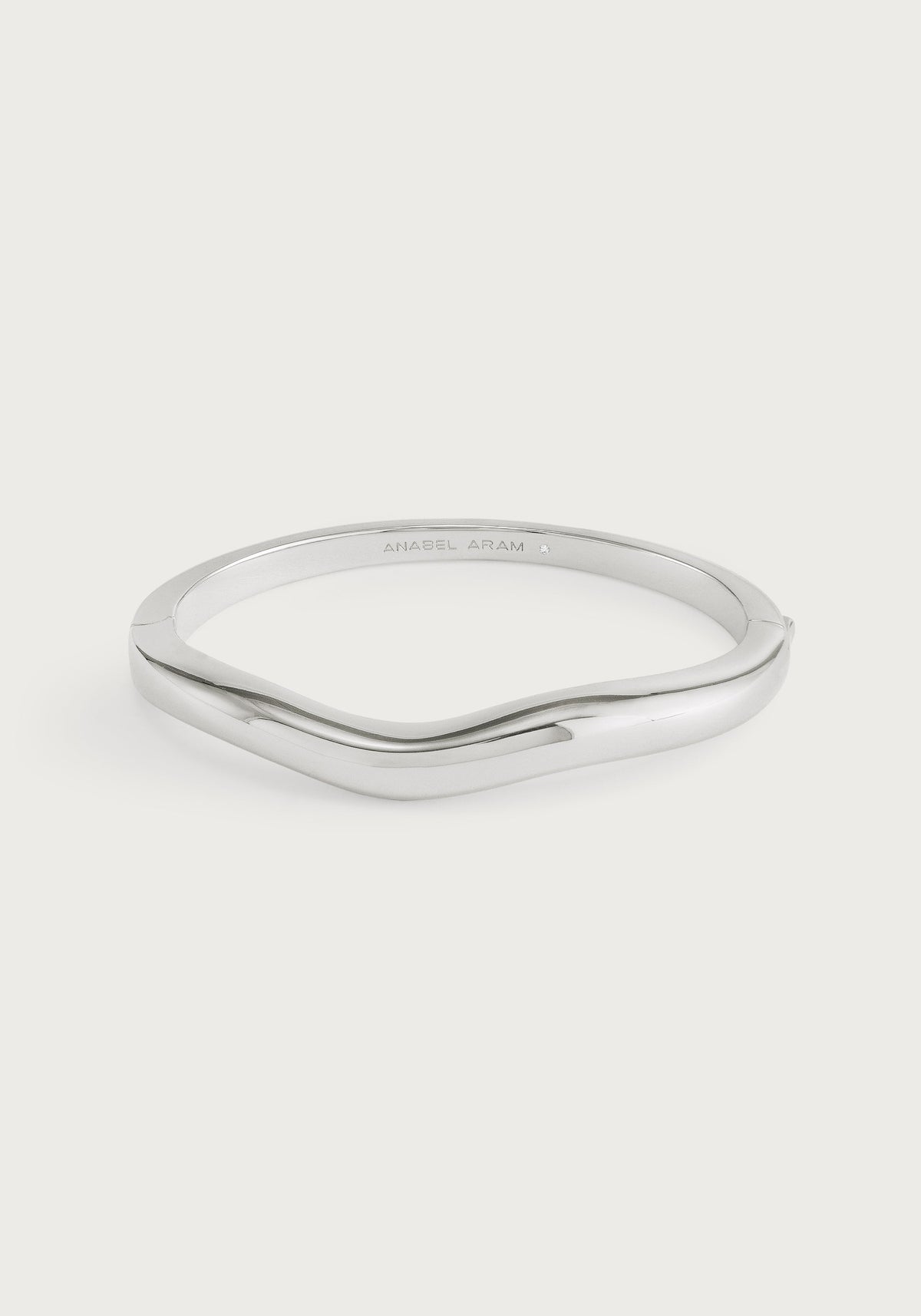 River Slim Hinged Bangle, Silver