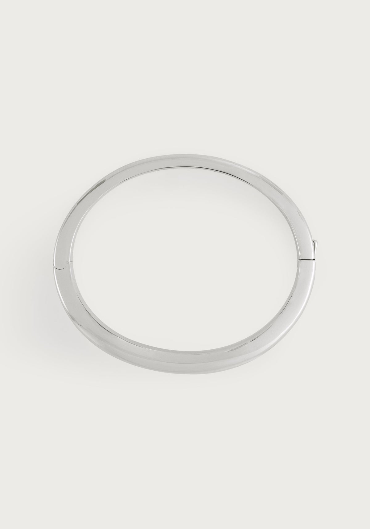 River Slim Hinged Bangle, Silver
