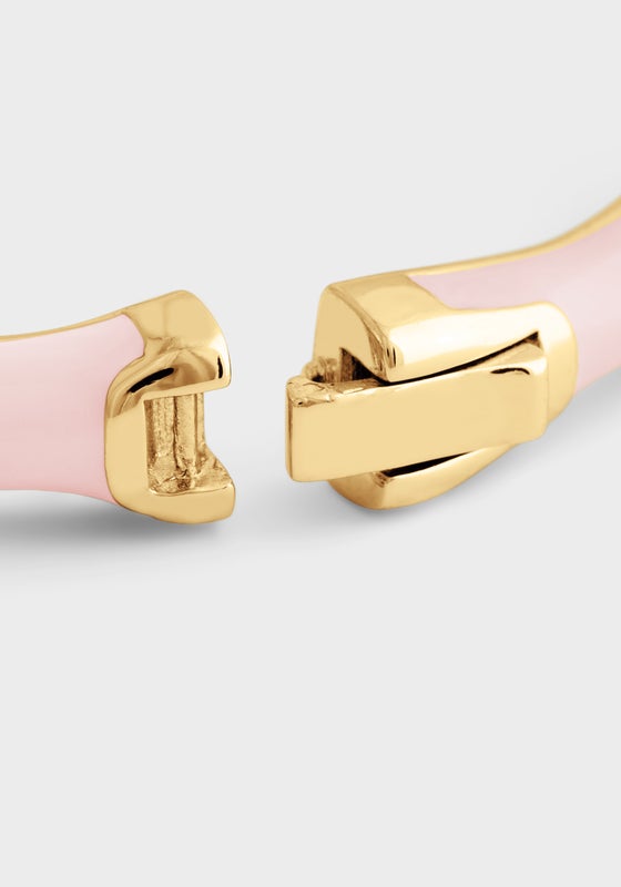 Bamboo Enameled Hinged Bangle