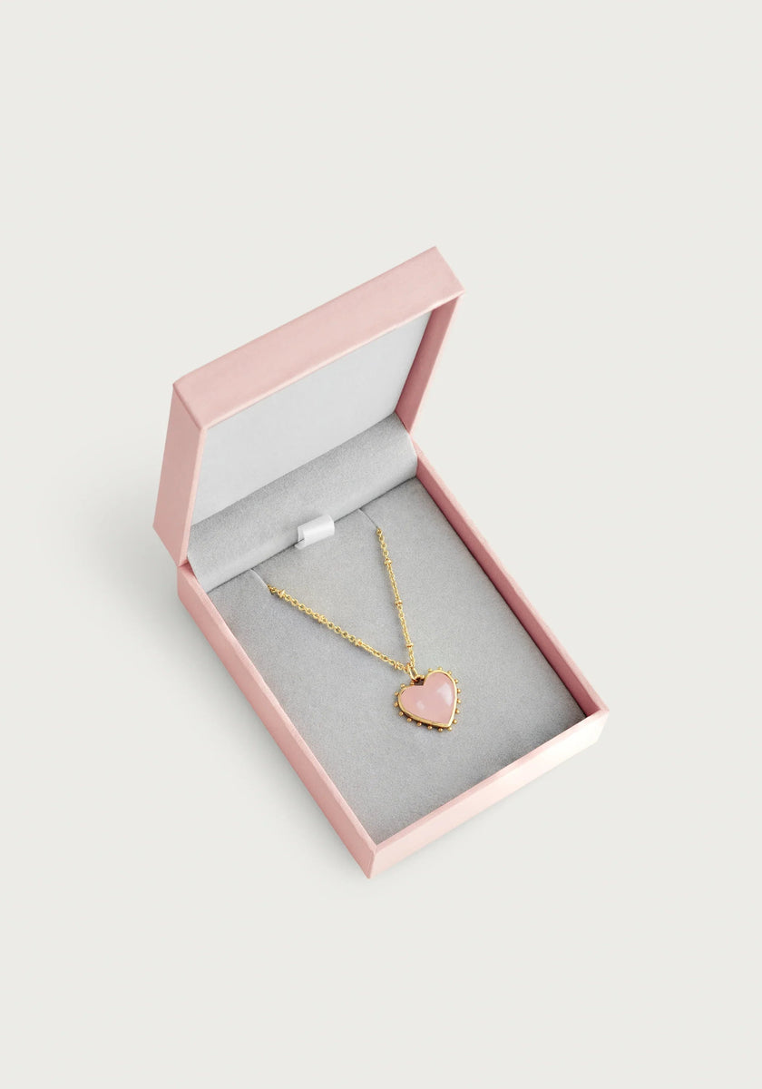 Heart With Stone Pendant Necklace - Anabel Aram