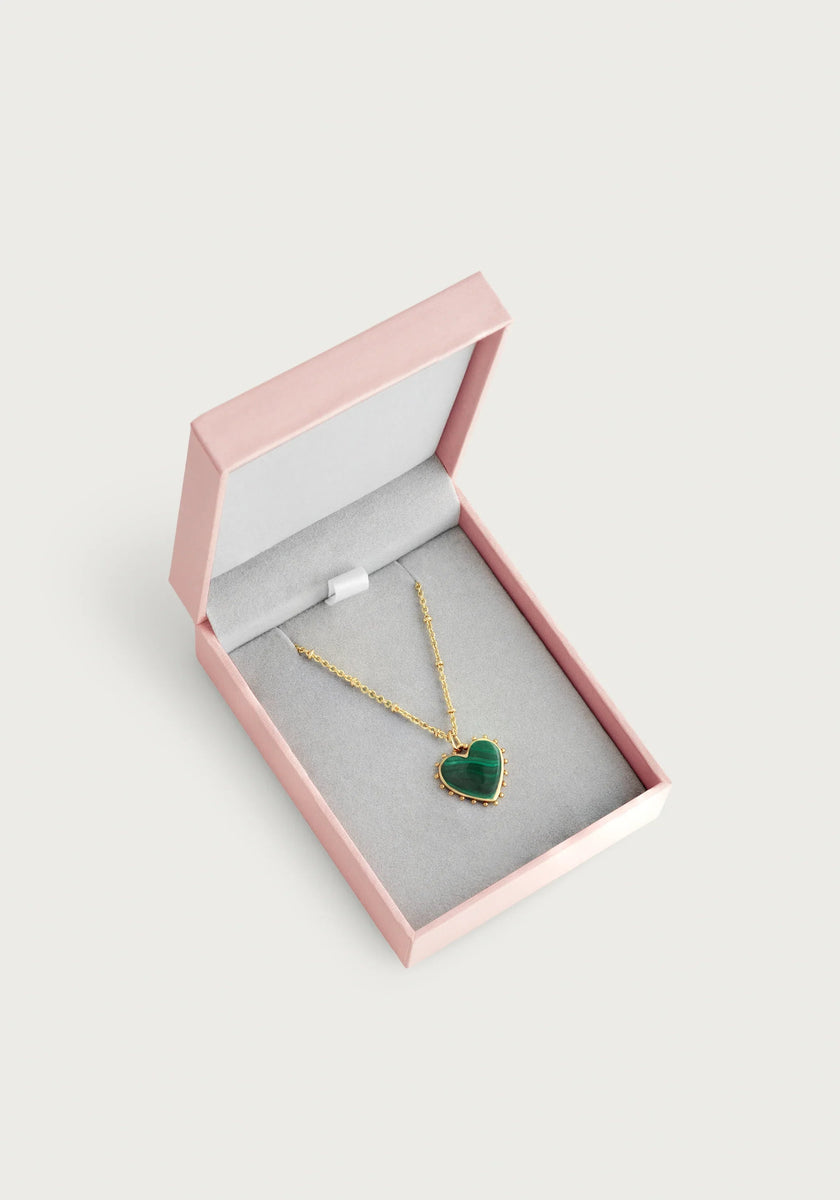 Heart With Stone Pendant Necklace - Anabel Aram