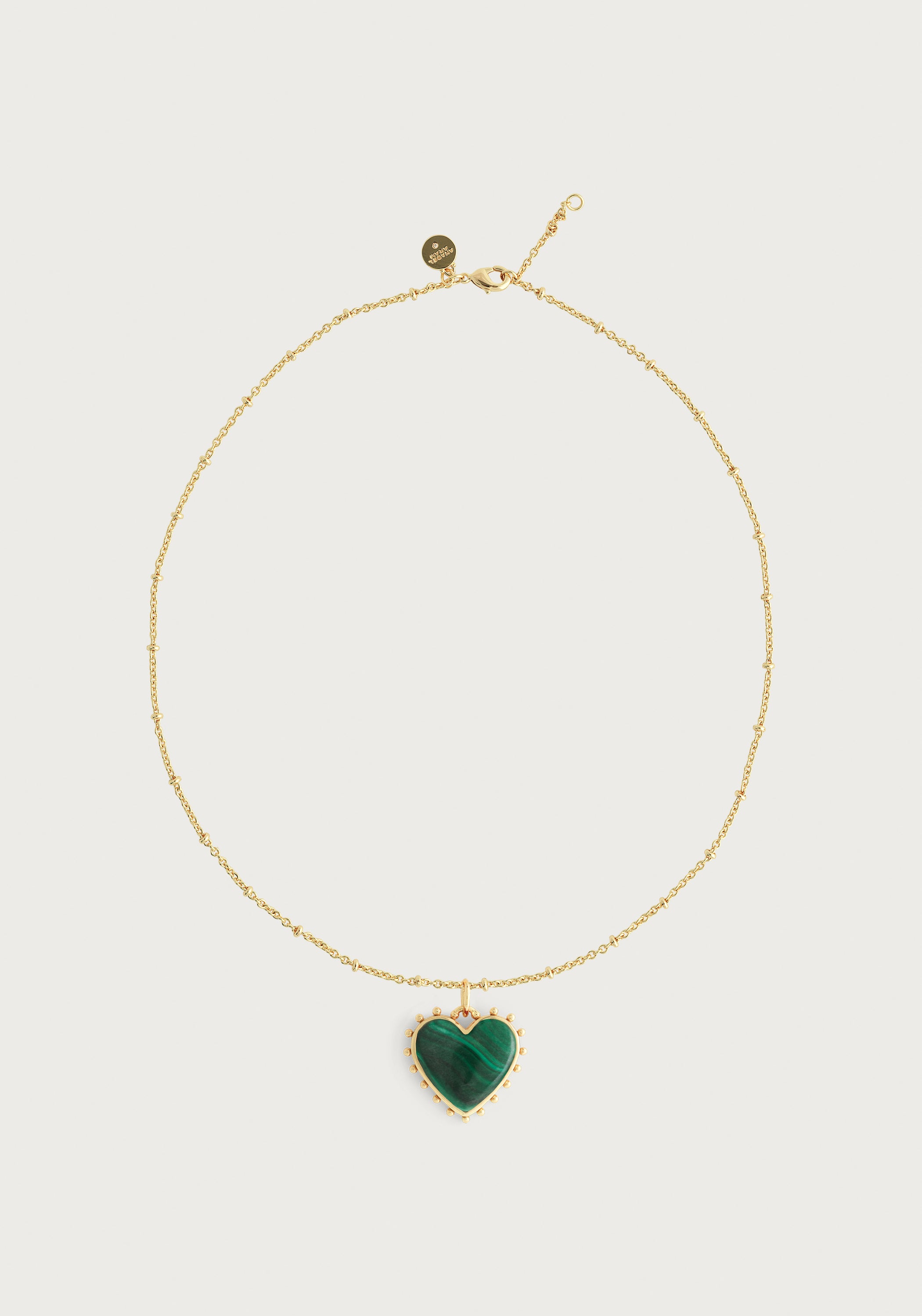 Heart With Stone Pendant Necklace