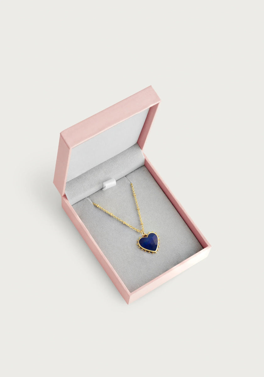 Heart With Stone Pendant Necklace - Anabel Aram