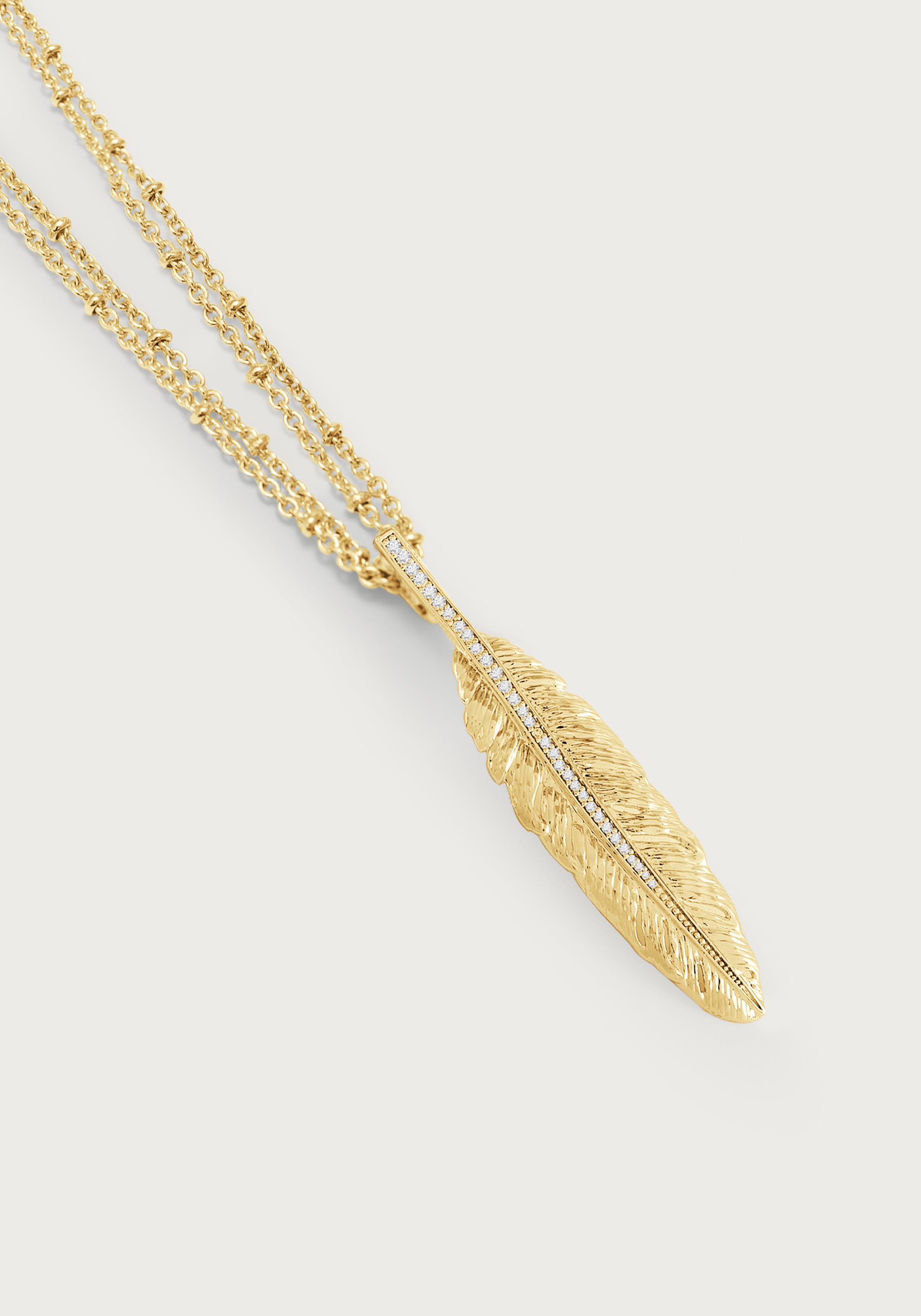Feather Large Pendant Necklace
