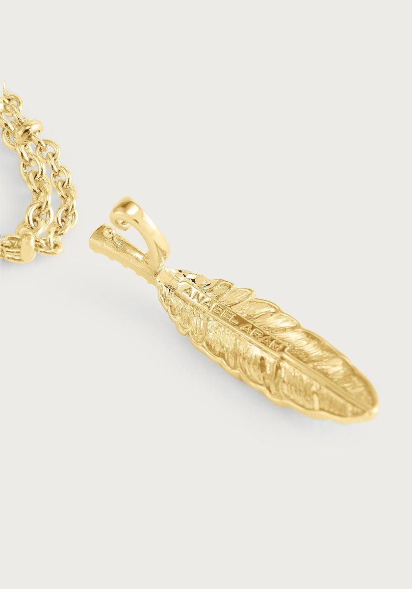 Feather Large Pendant Necklace - Anabel Aram
