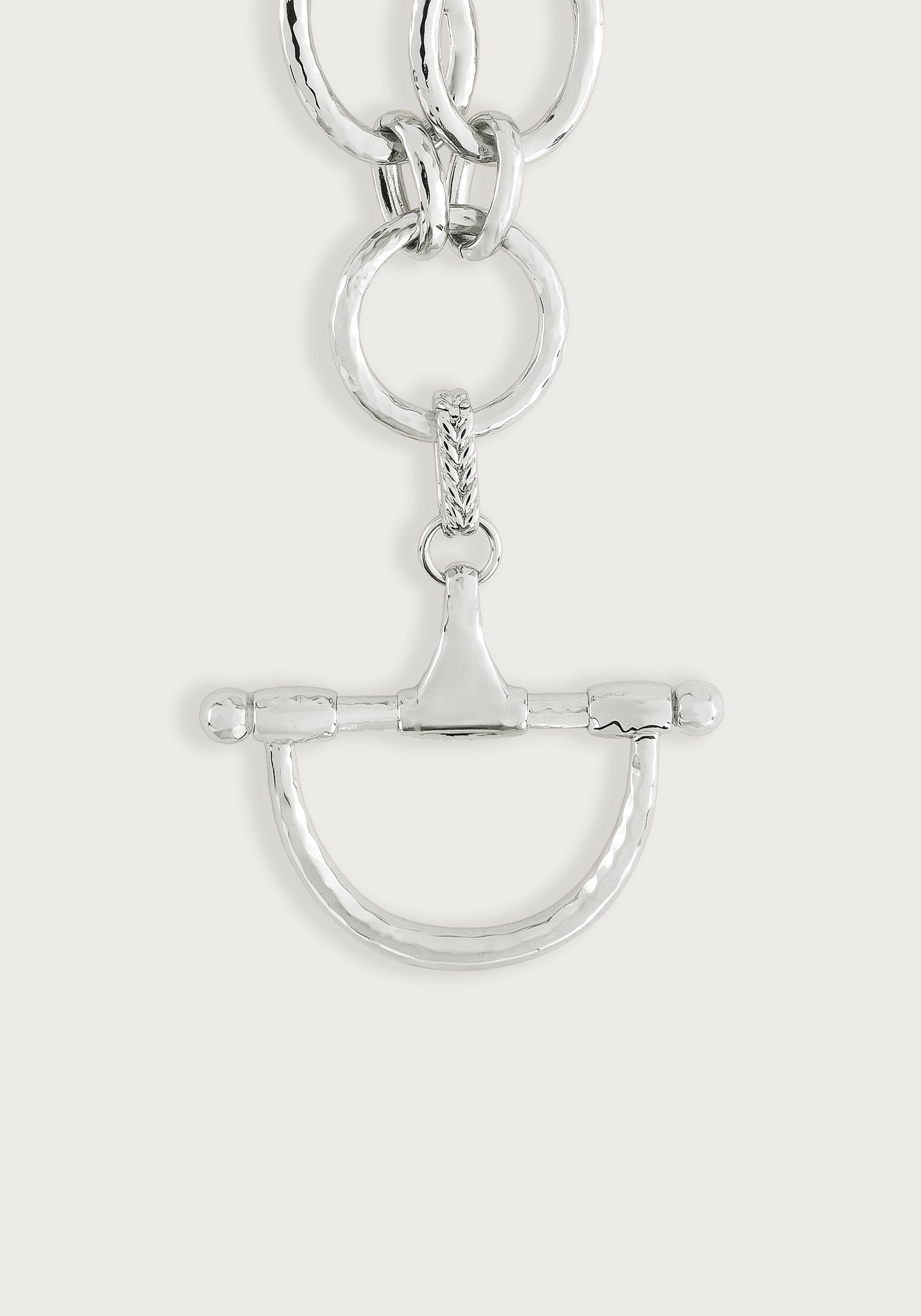 Cheval Medium Bit Pendant, Silver