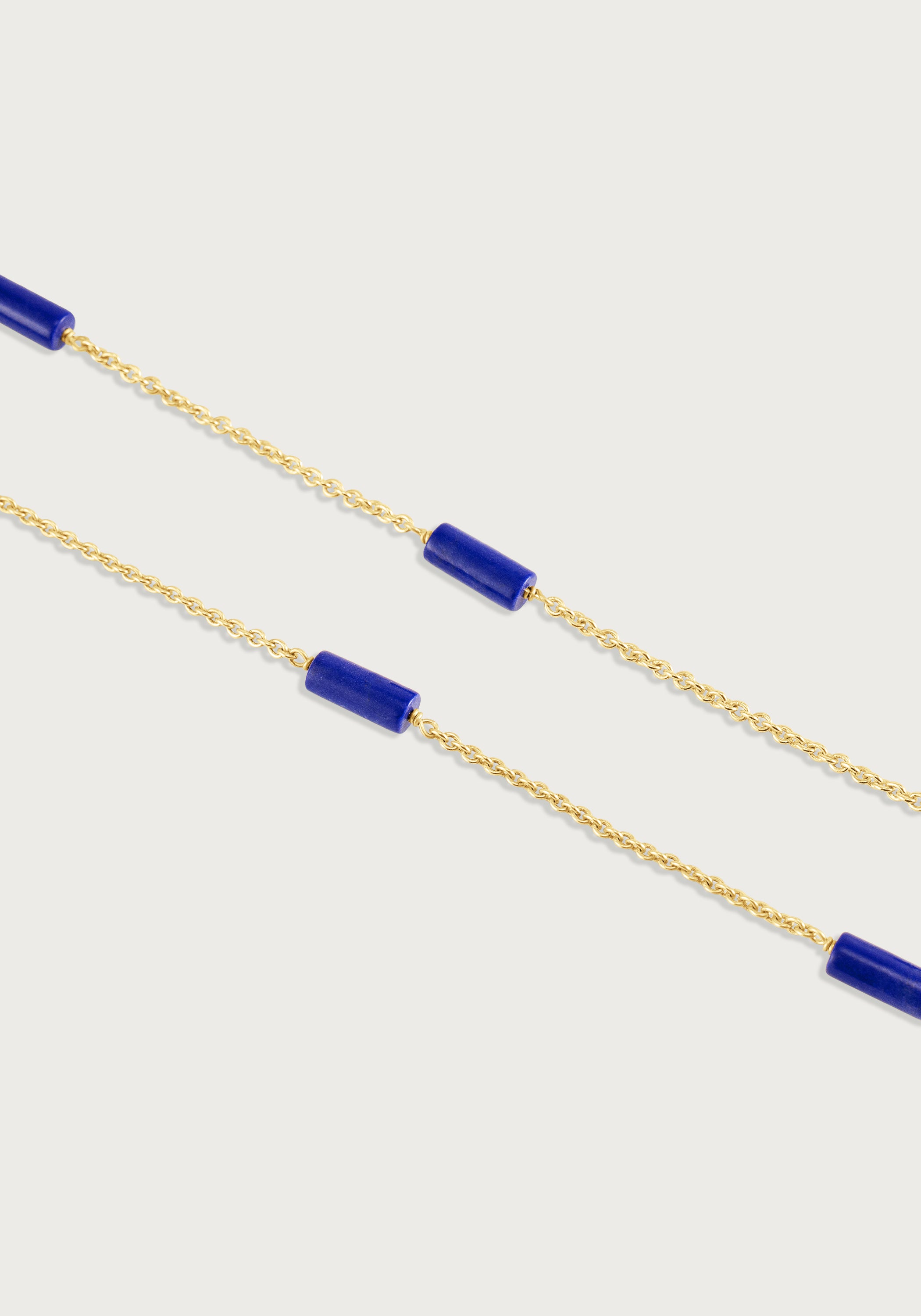 Forza Long Lapis Chain Necklace