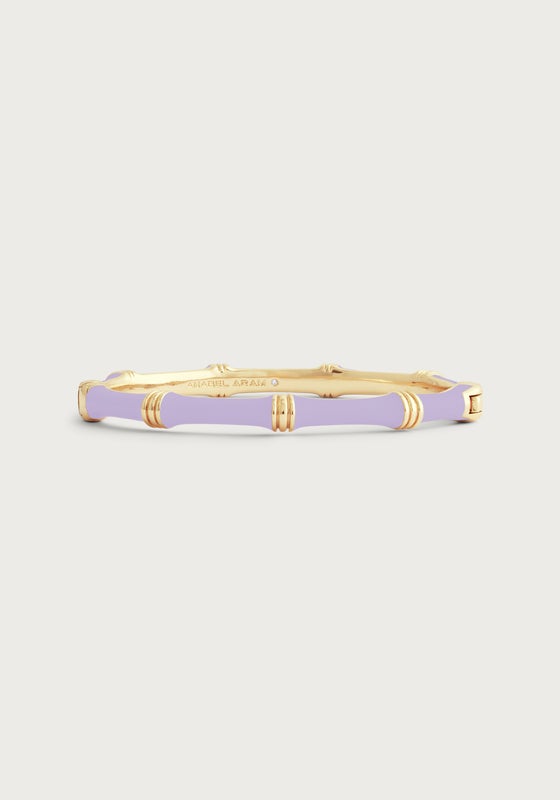 Bamboo Enameled Hinged Bangle