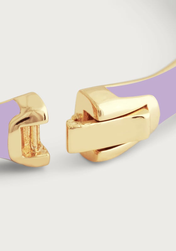 Bamboo Enameled Hinged Bangle
