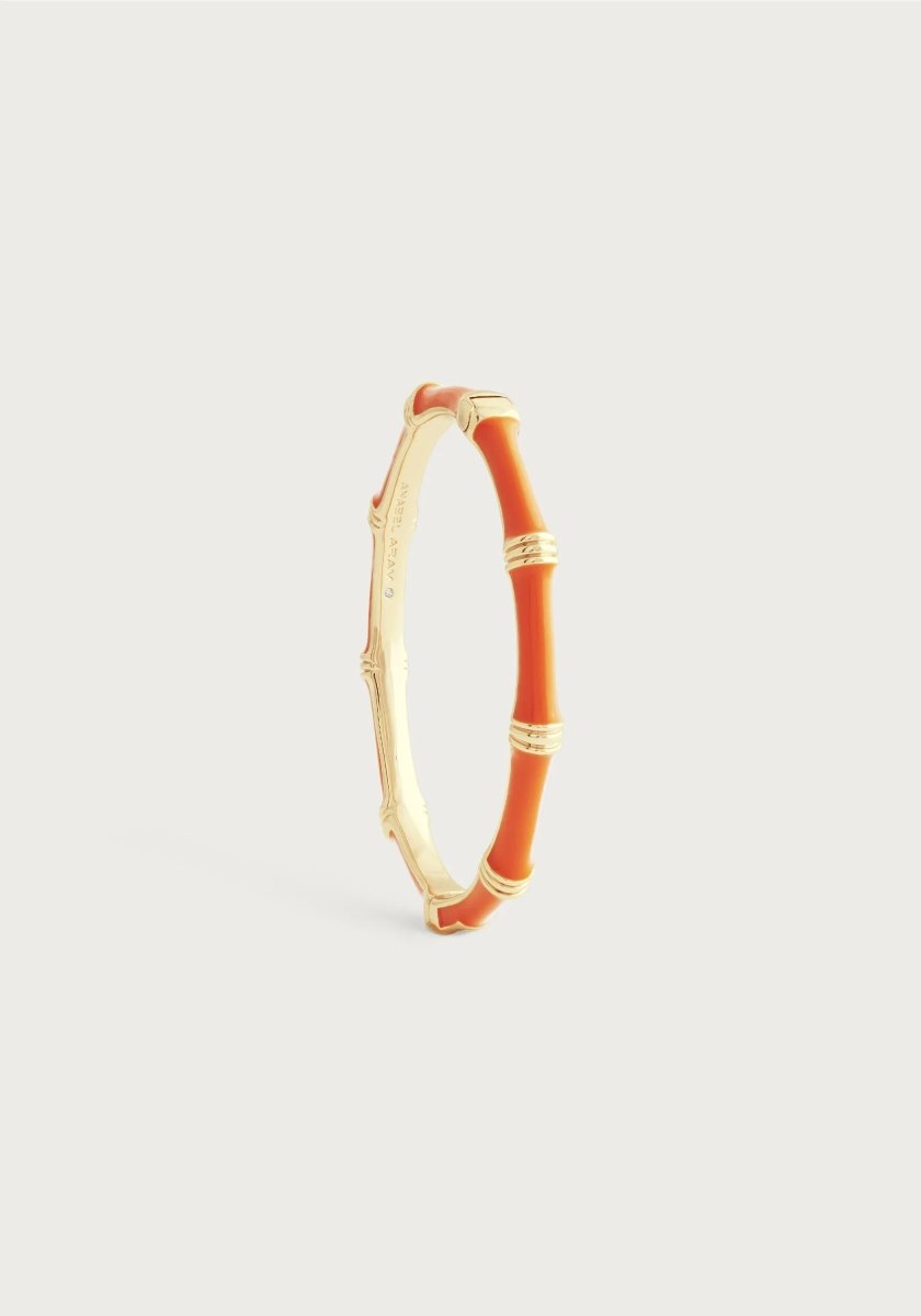 Bamboo Enameled Hinged Bangle - Anabel Aram