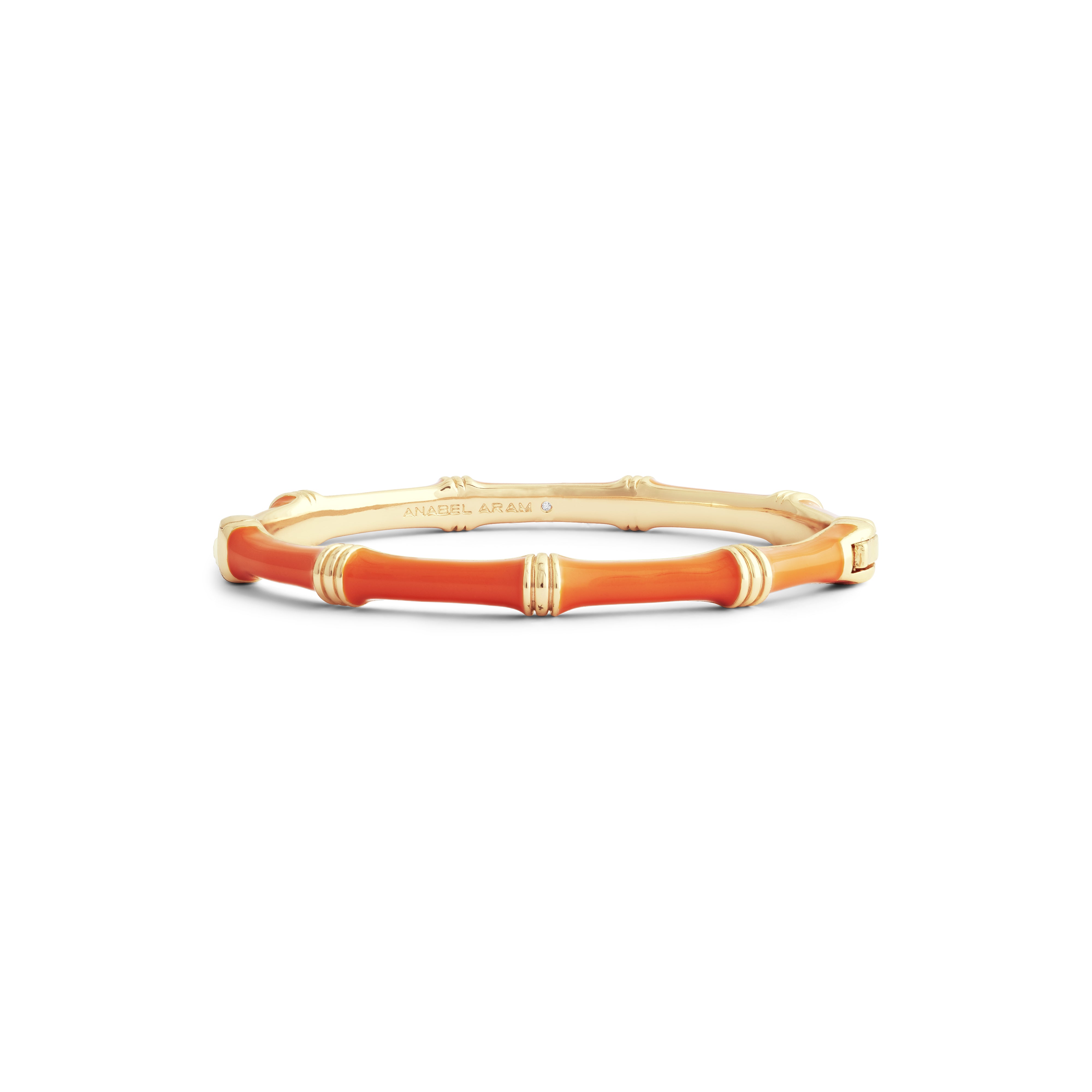 Bamboo Enameled Hinged Bangle (Small)
