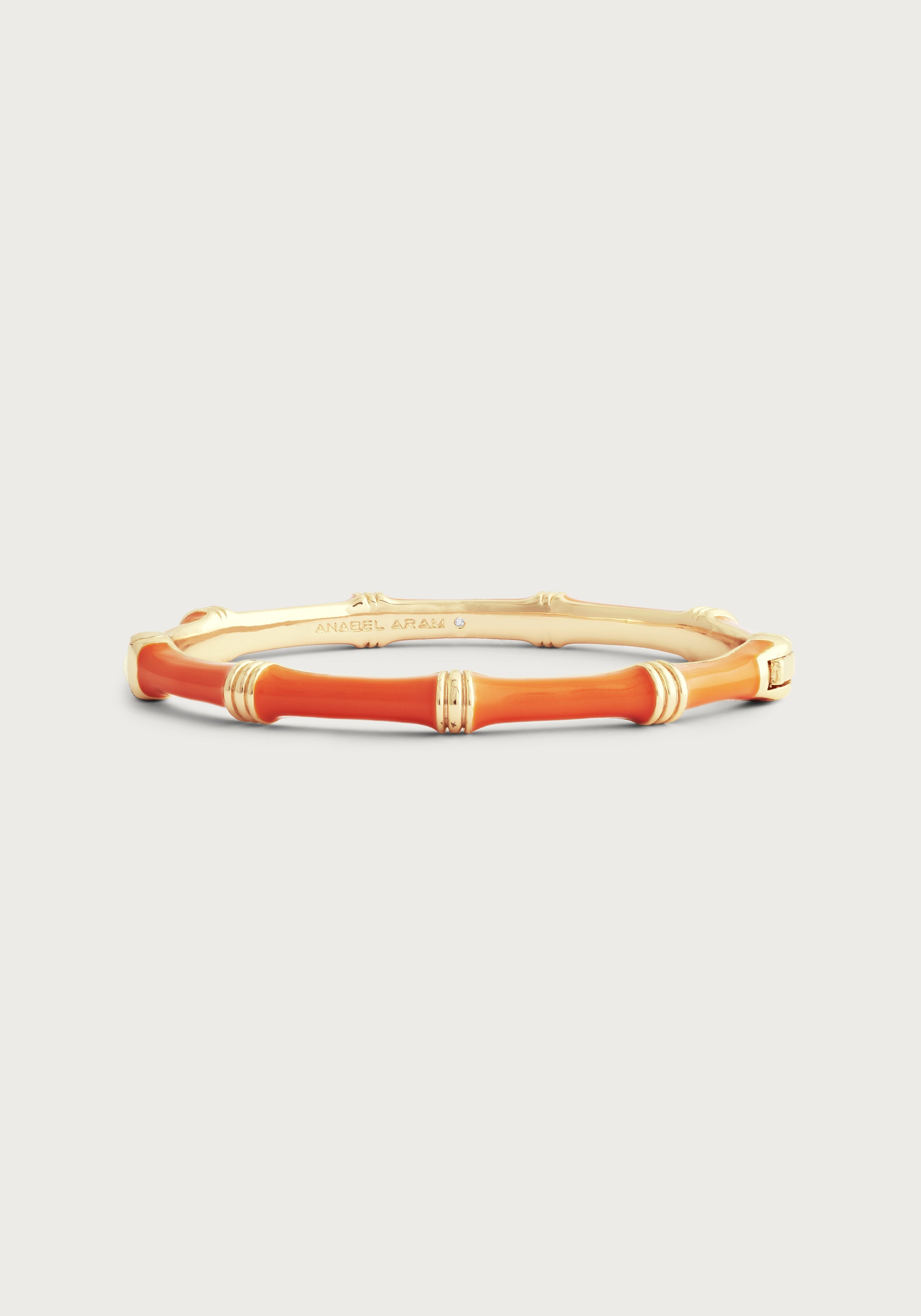 Bamboo Enameled Hinged Bangle (Small)