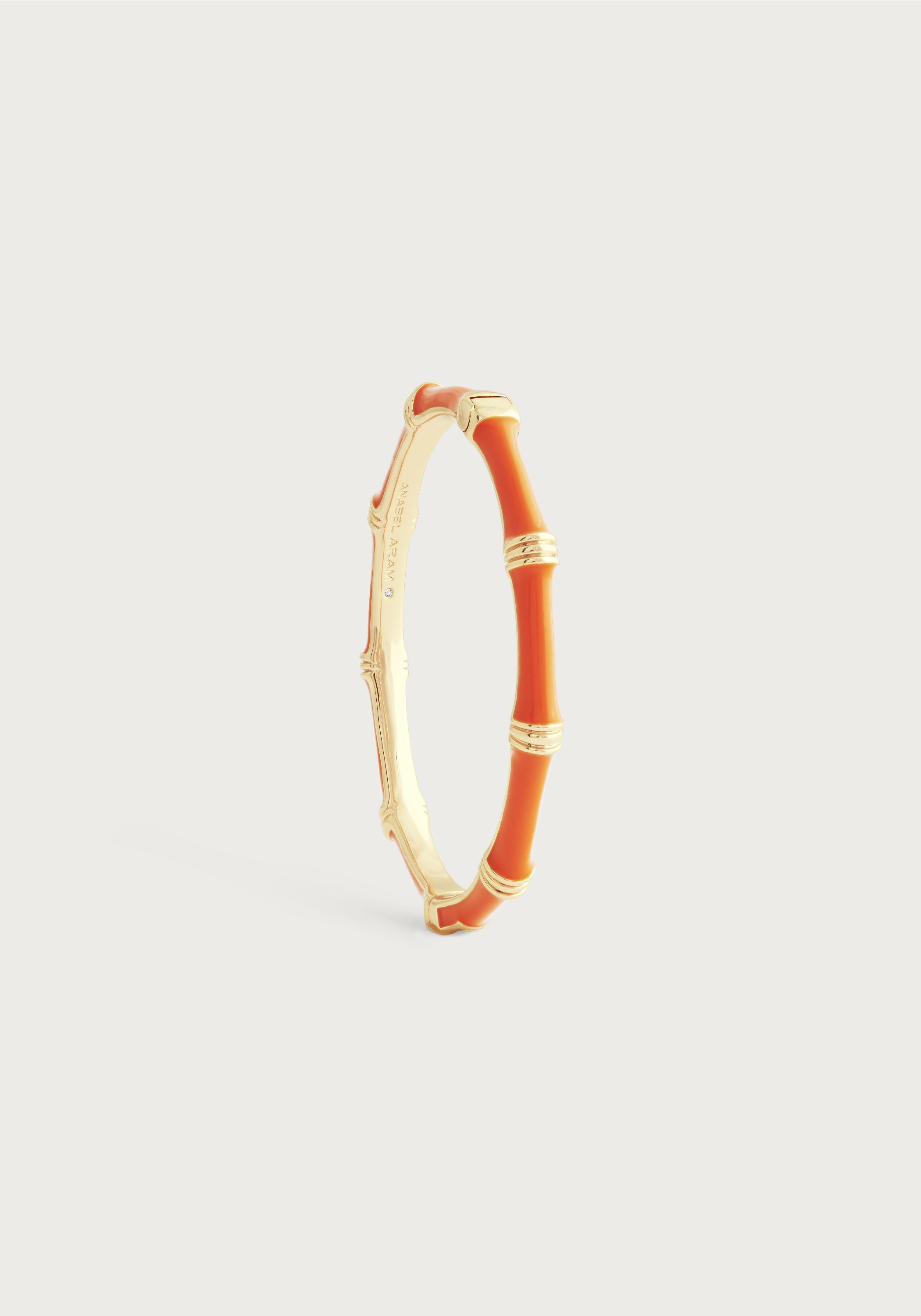 Bamboo Enameled Hinged Bangle (Small)