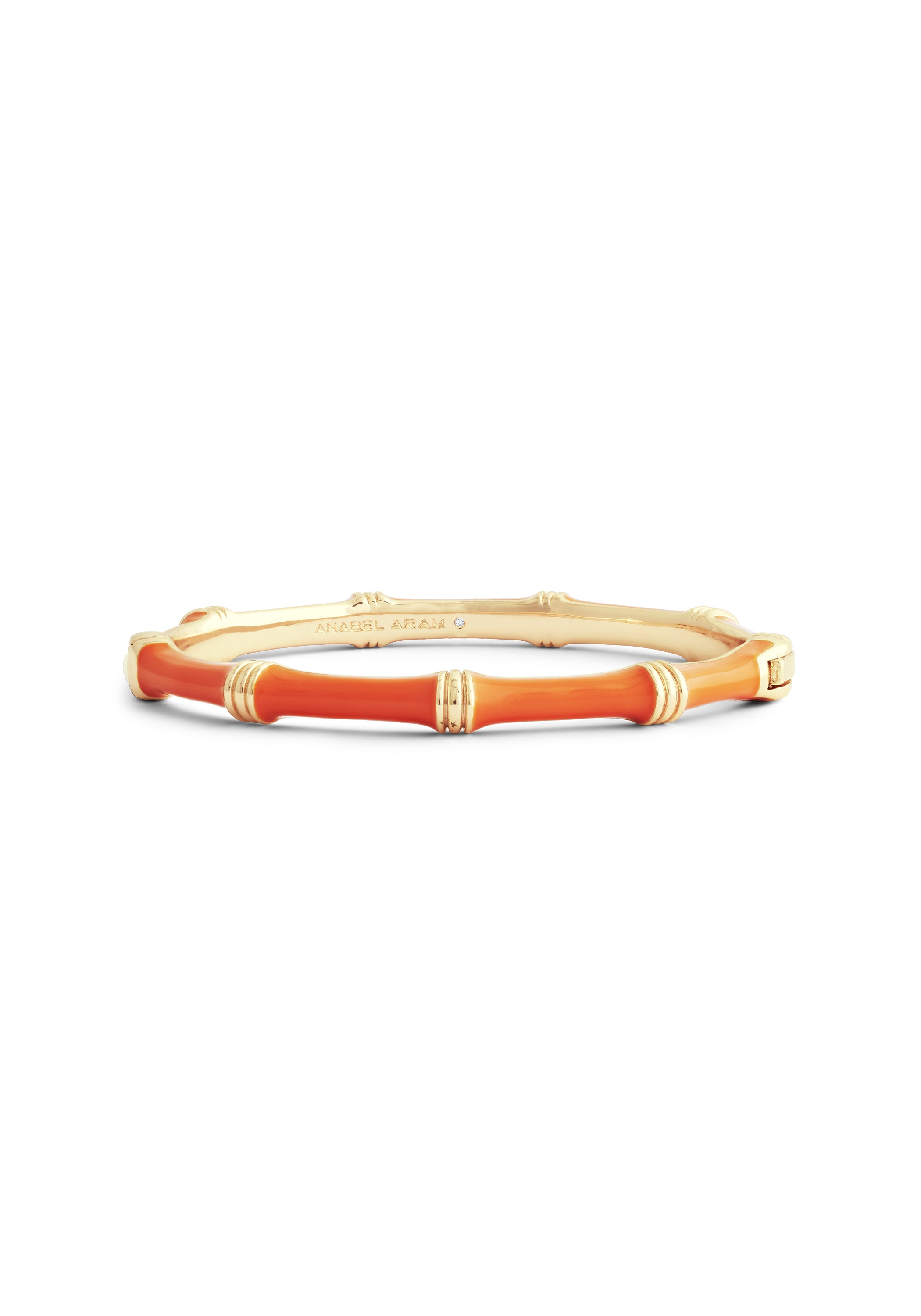 Bamboo Enameled Hinged Bangle (Small)