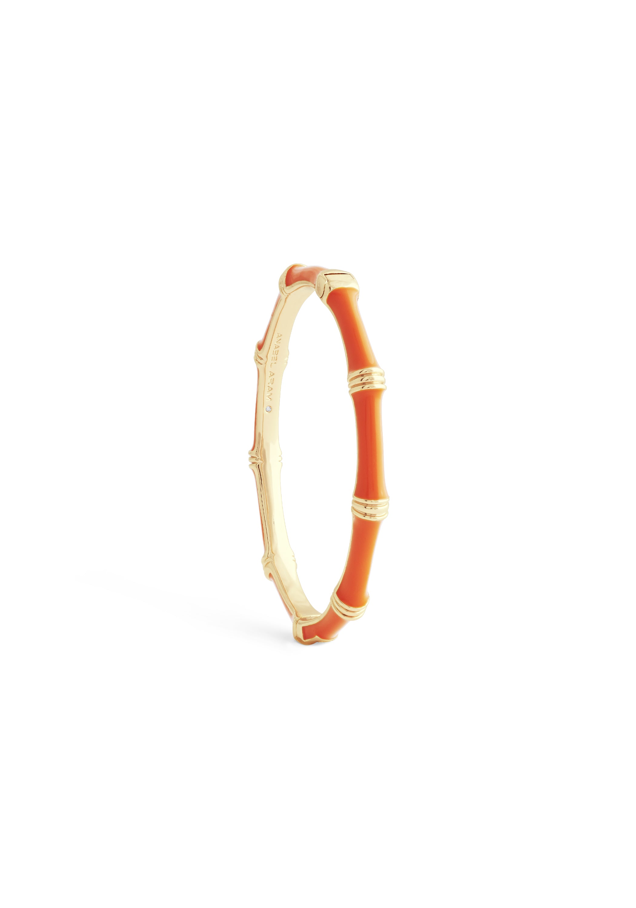 Bamboo Enameled Hinged Bangle (Small)