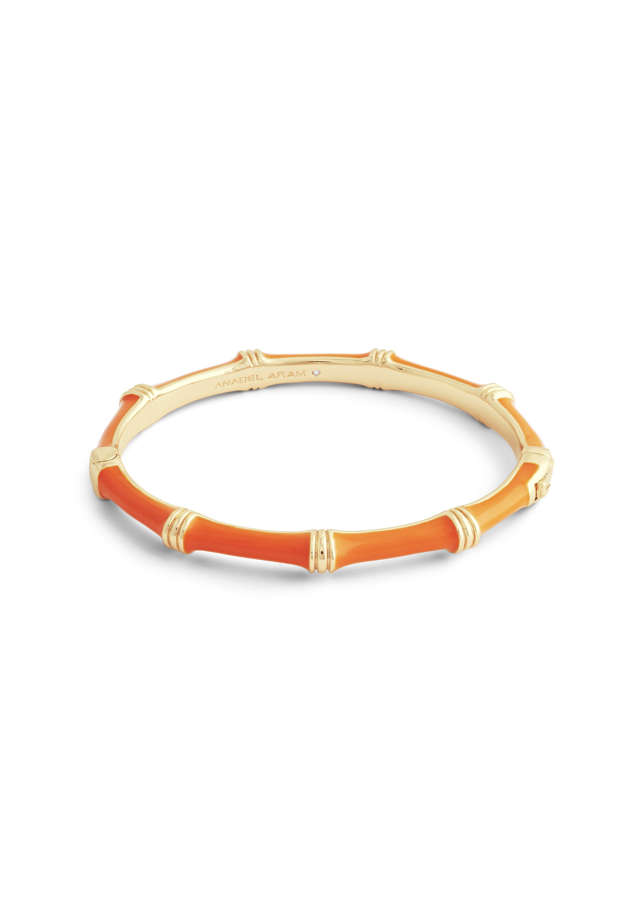 Bamboo Enameled Hinged Bangle (Small)