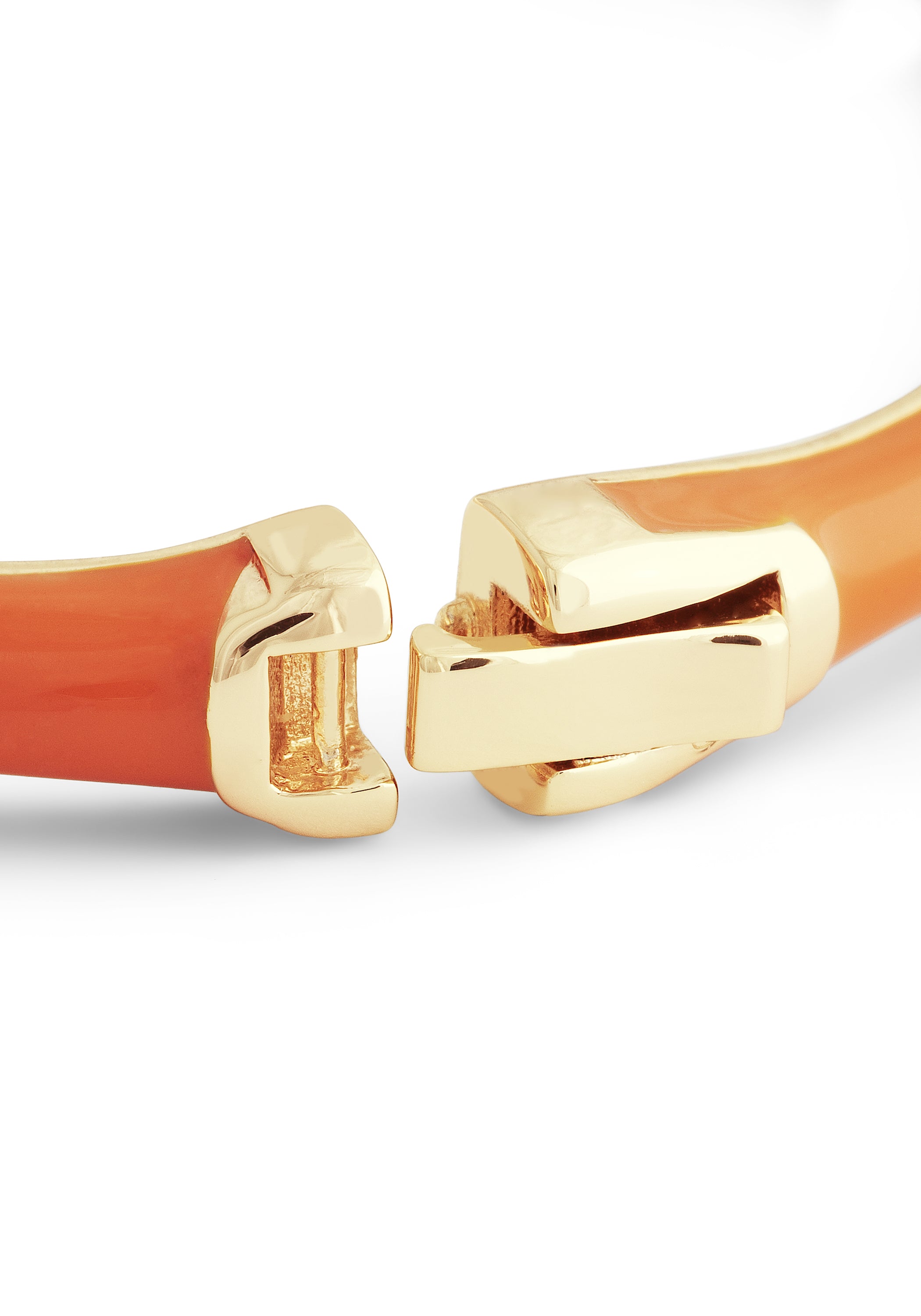 Bamboo Enameled Hinged Bangle (Small)