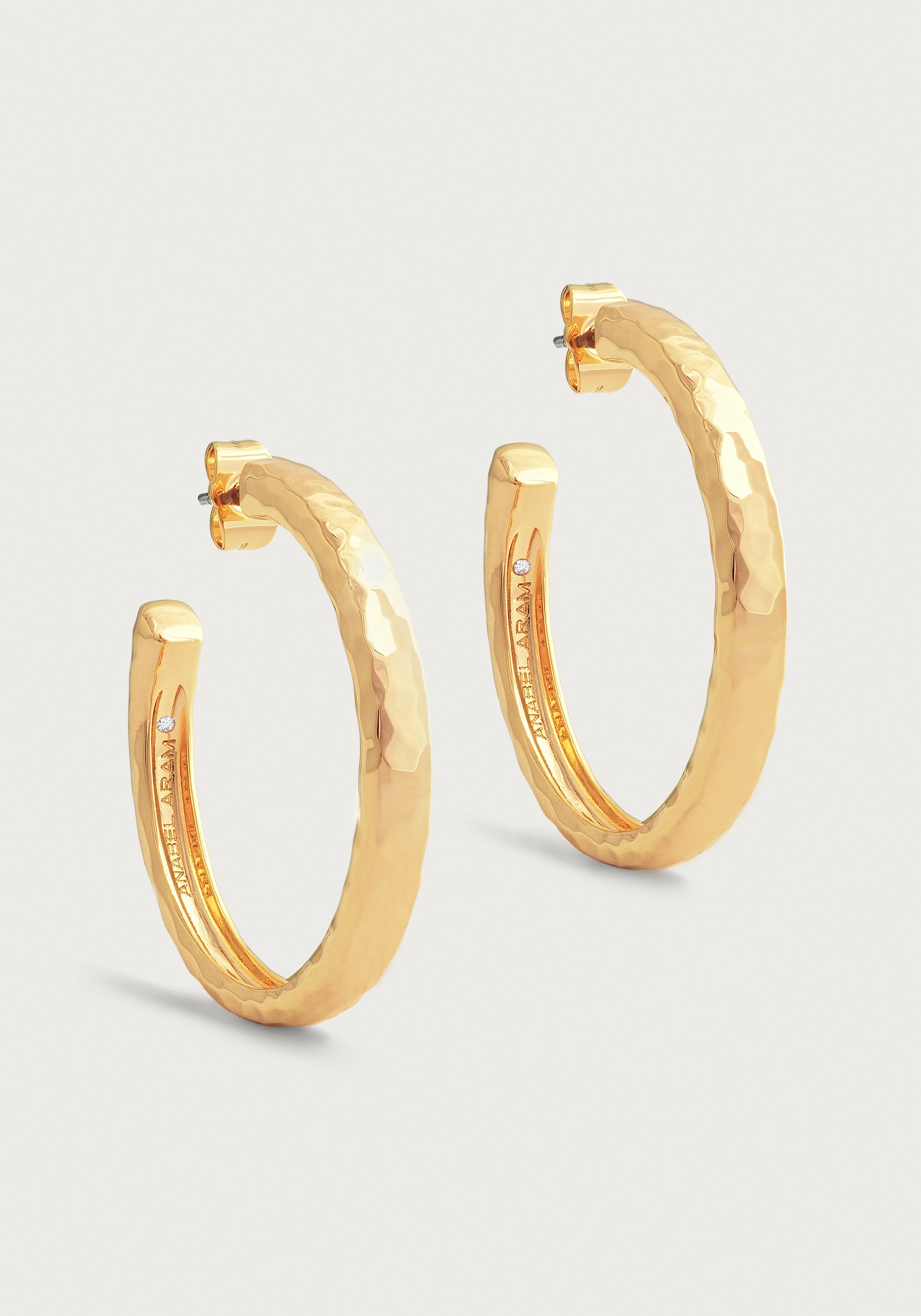 Farrier Large Hoops, Gold