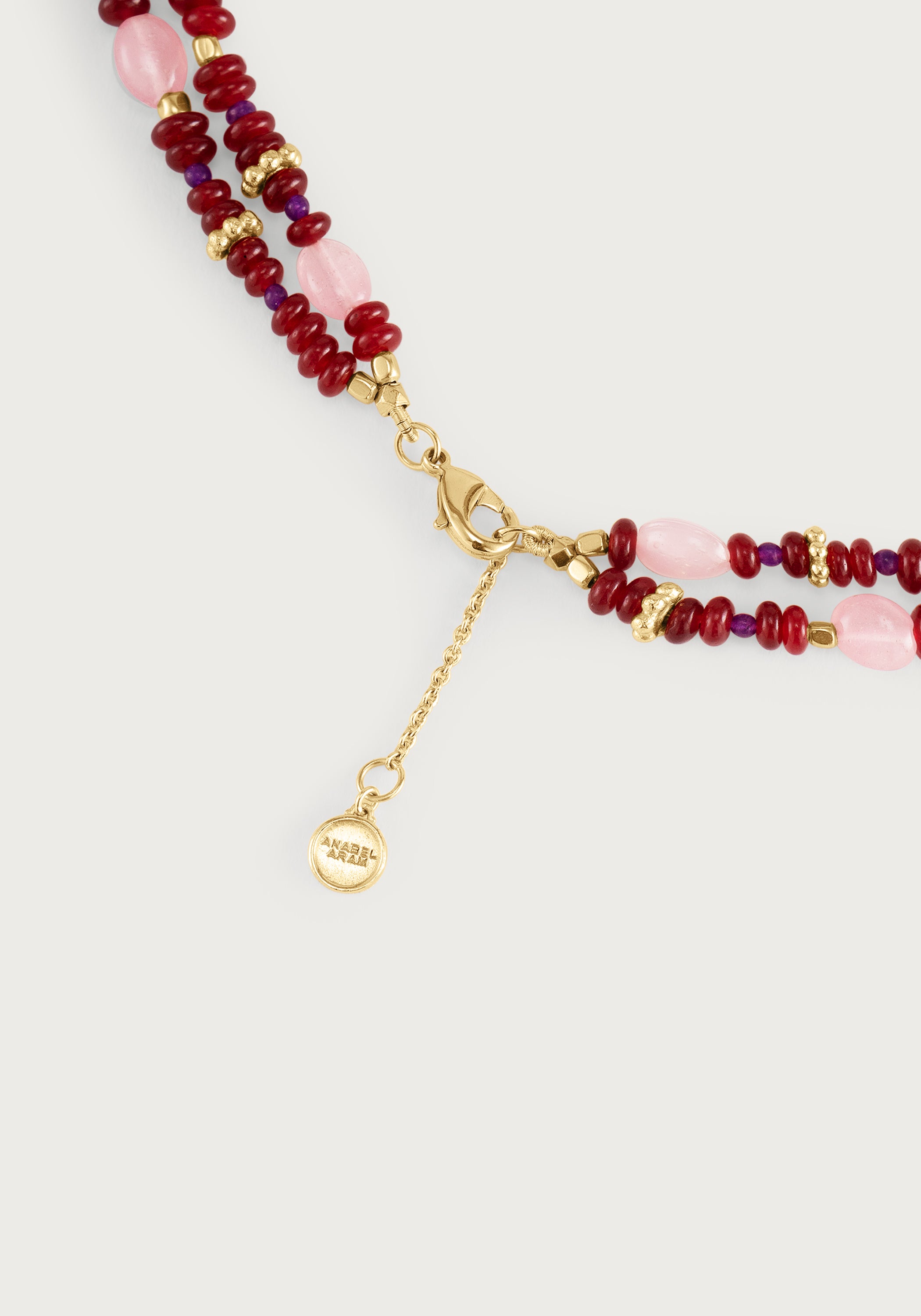 Milos Beaded Necklace - Rose