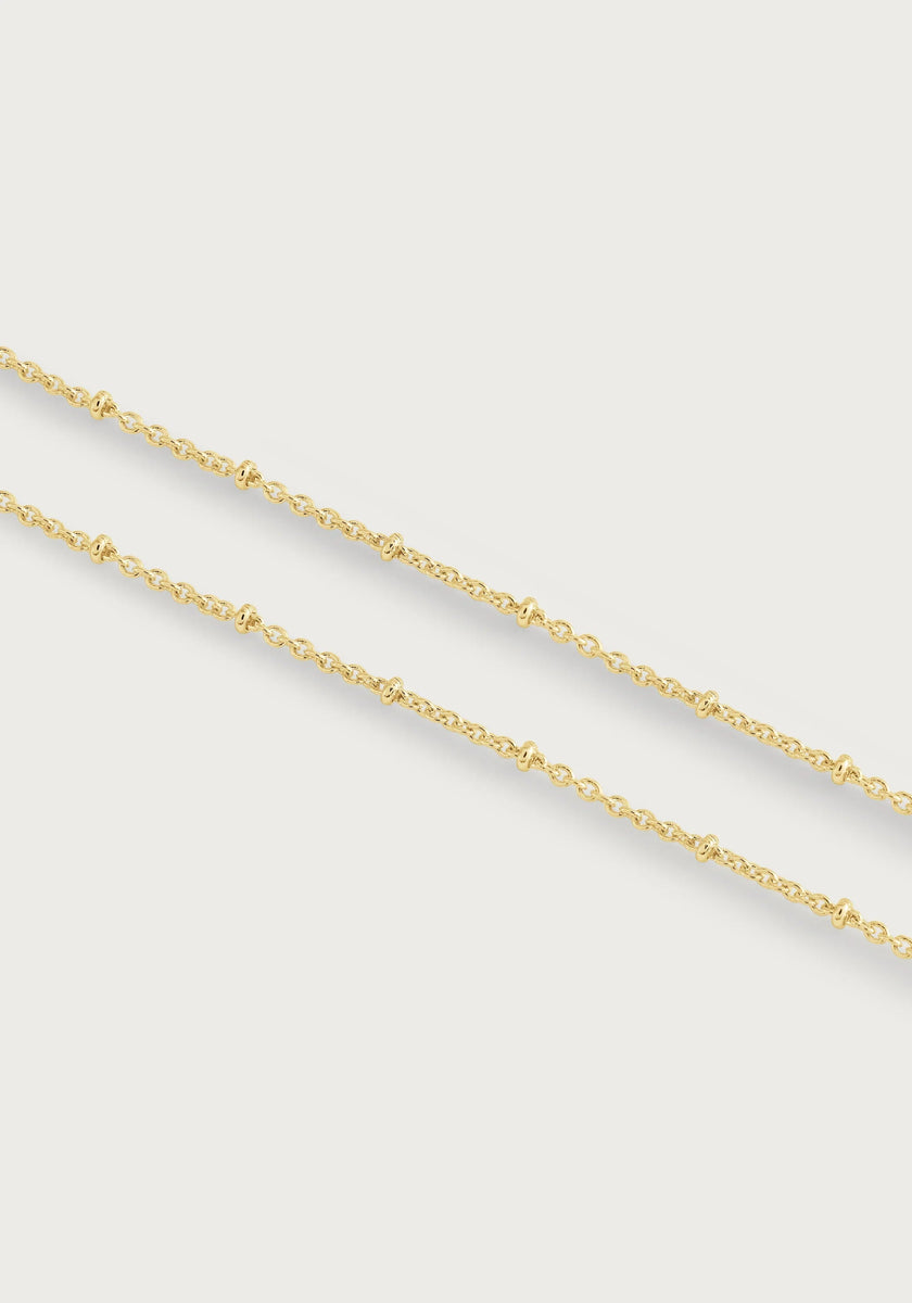 Molten Bead Chain Necklace, Gold - Anabel Aram