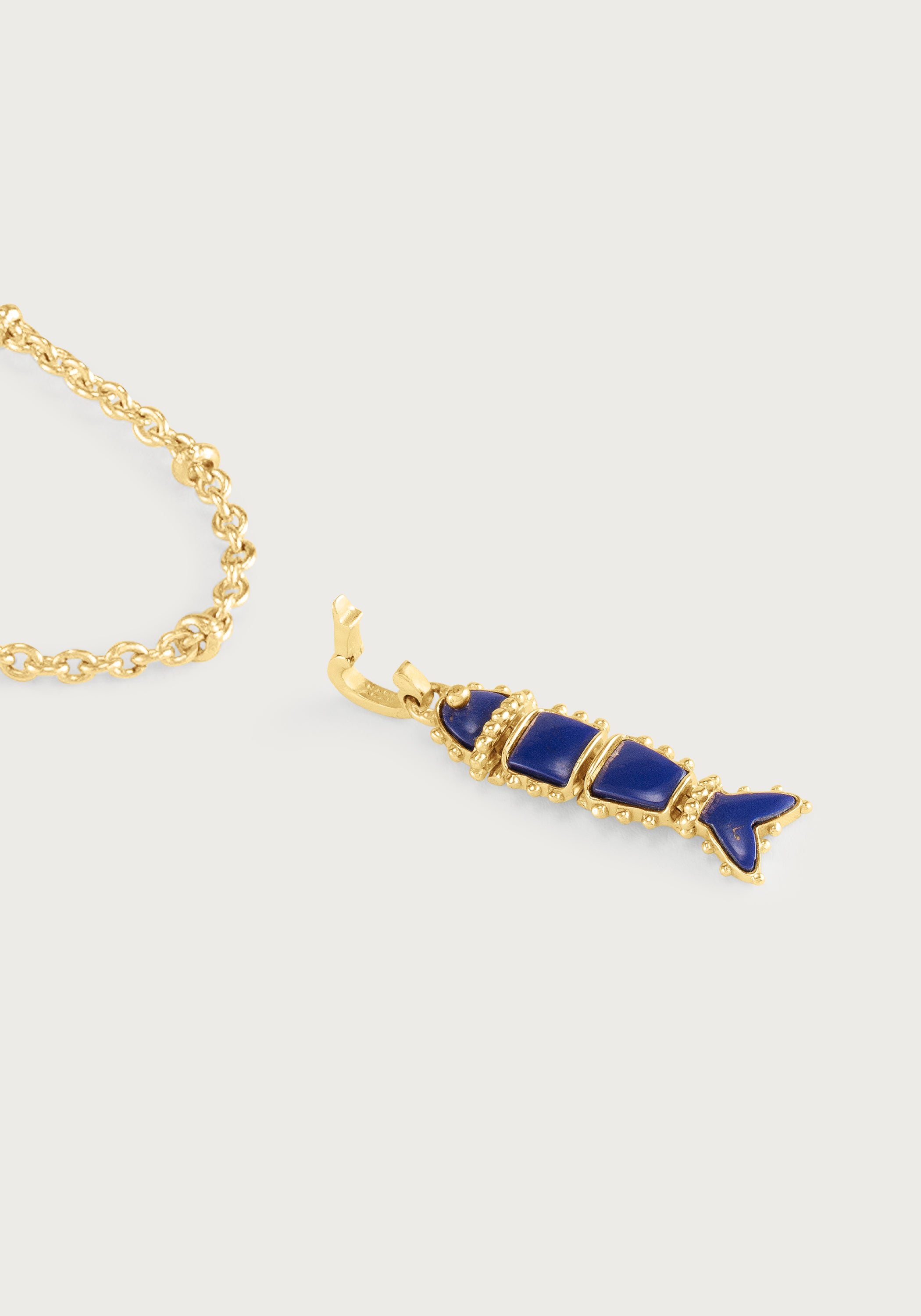 Milos Stone Fish Charm - Lapis