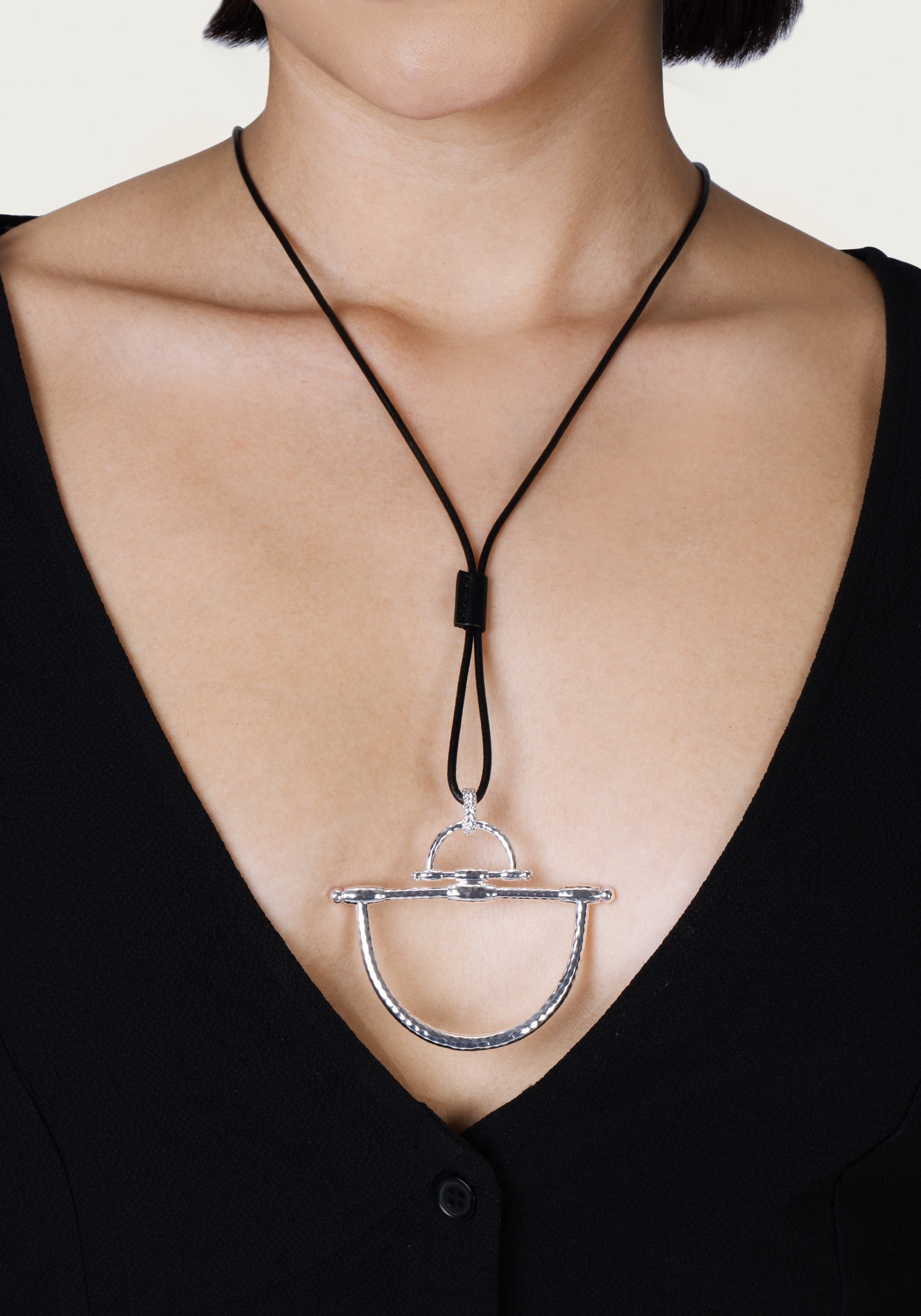 Cheval Bit Pendant, Silver