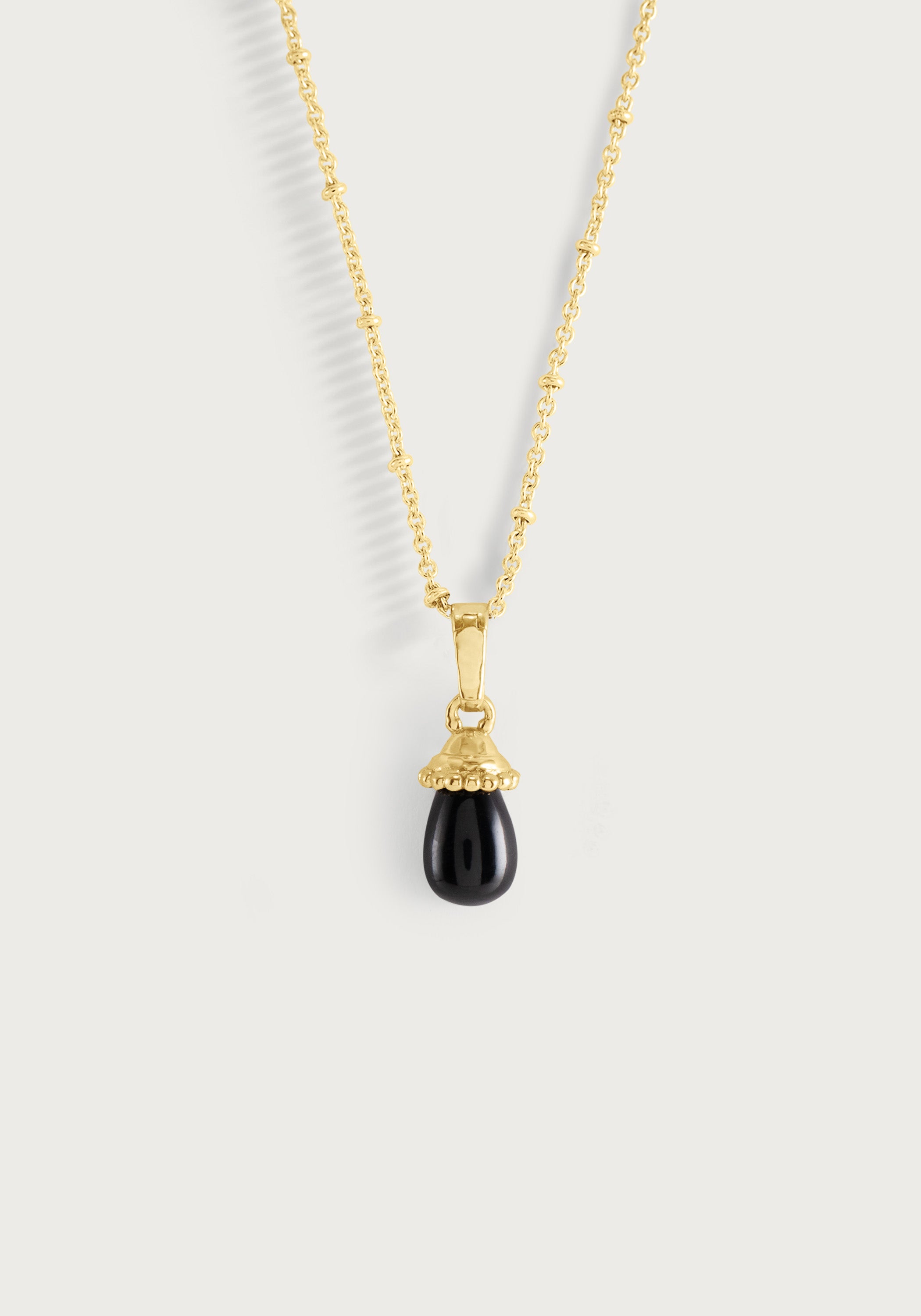 Forza Stone Drop Charm, Black Onyx