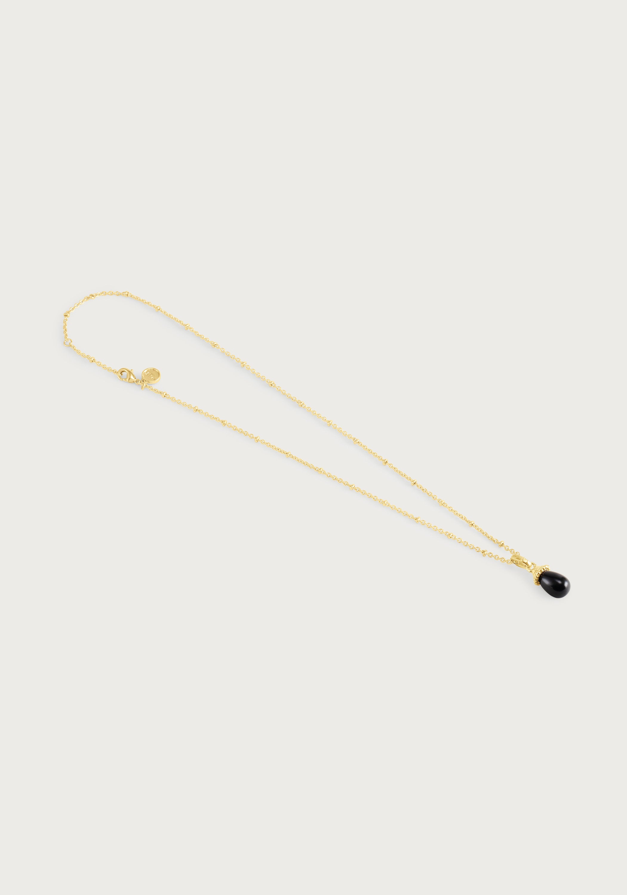 Forza Stone Drop Charm, Black Onyx