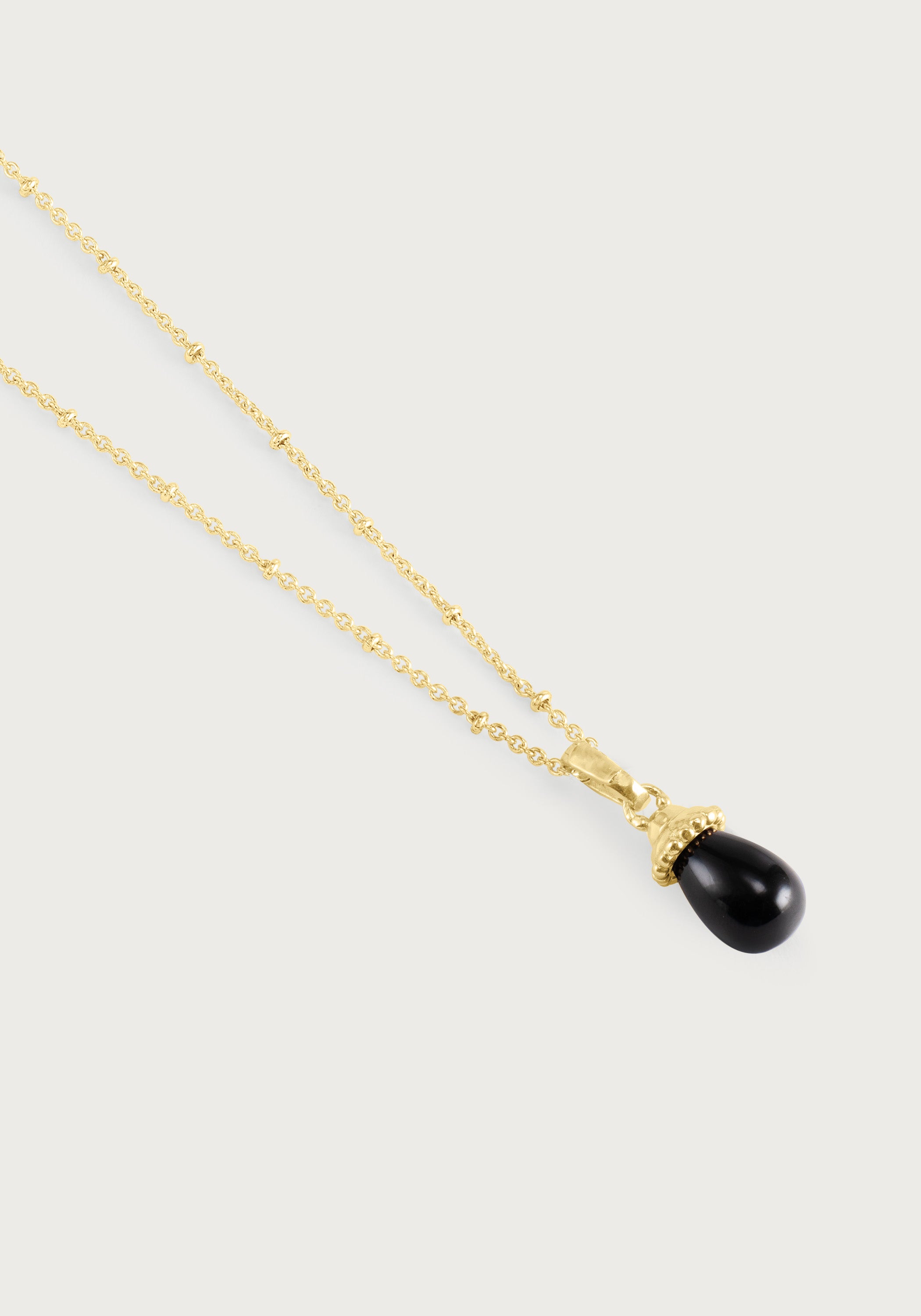 Forza Stone Drop Charm, Black Onyx
