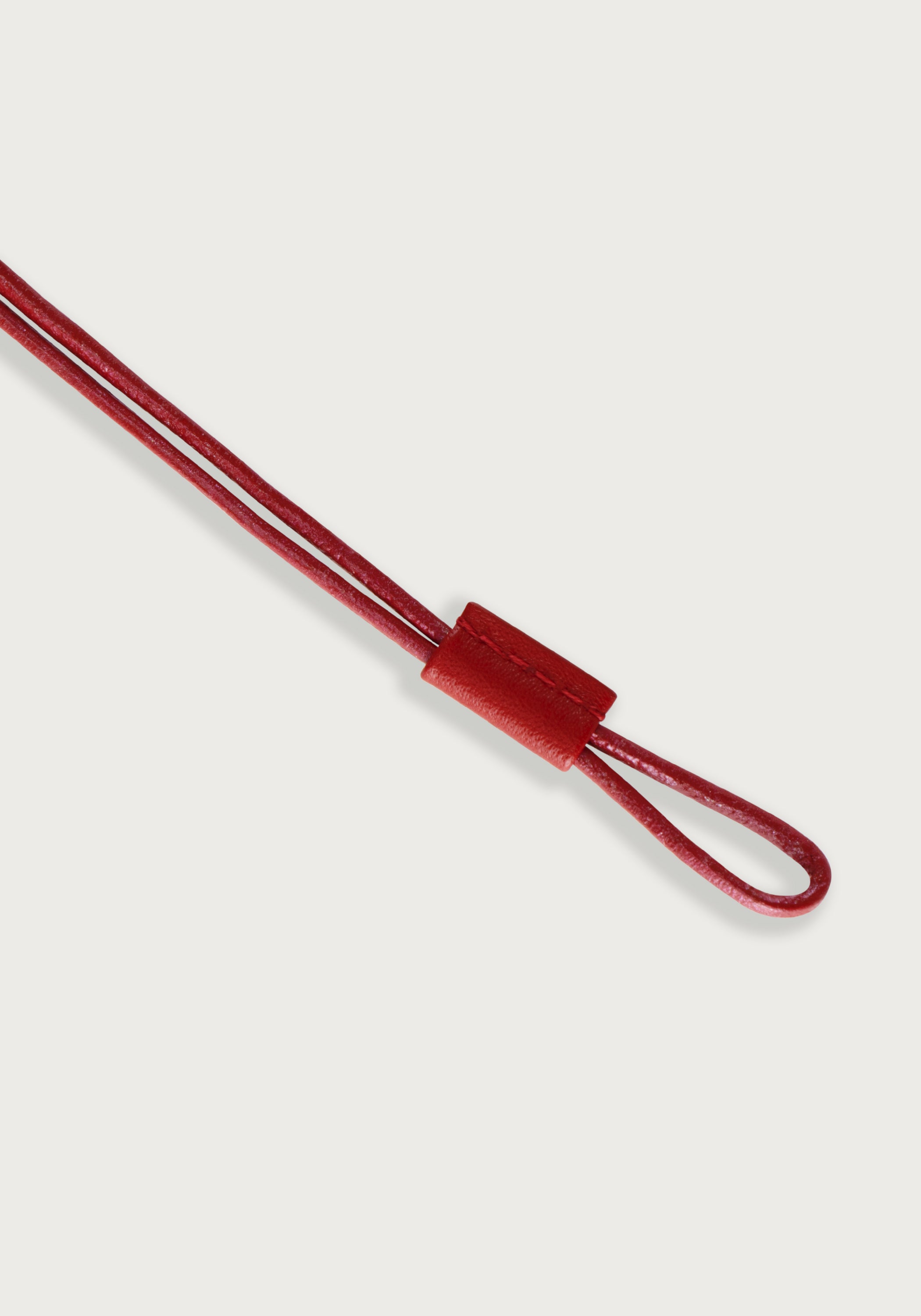 Cheval Leather Necklace, Silver