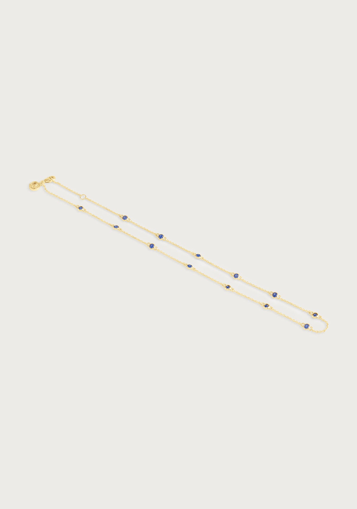 Celeste Chain With Crystals, Blue