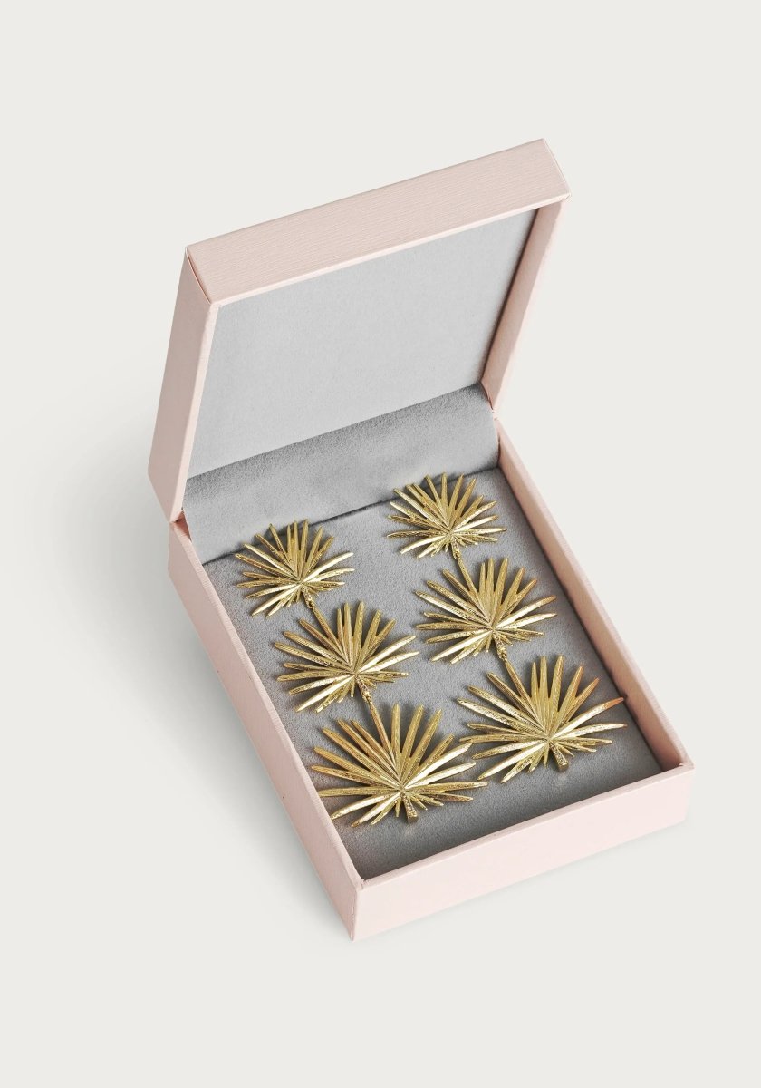 Triple Fan Palm Dangle Earrings - Anabel Aram