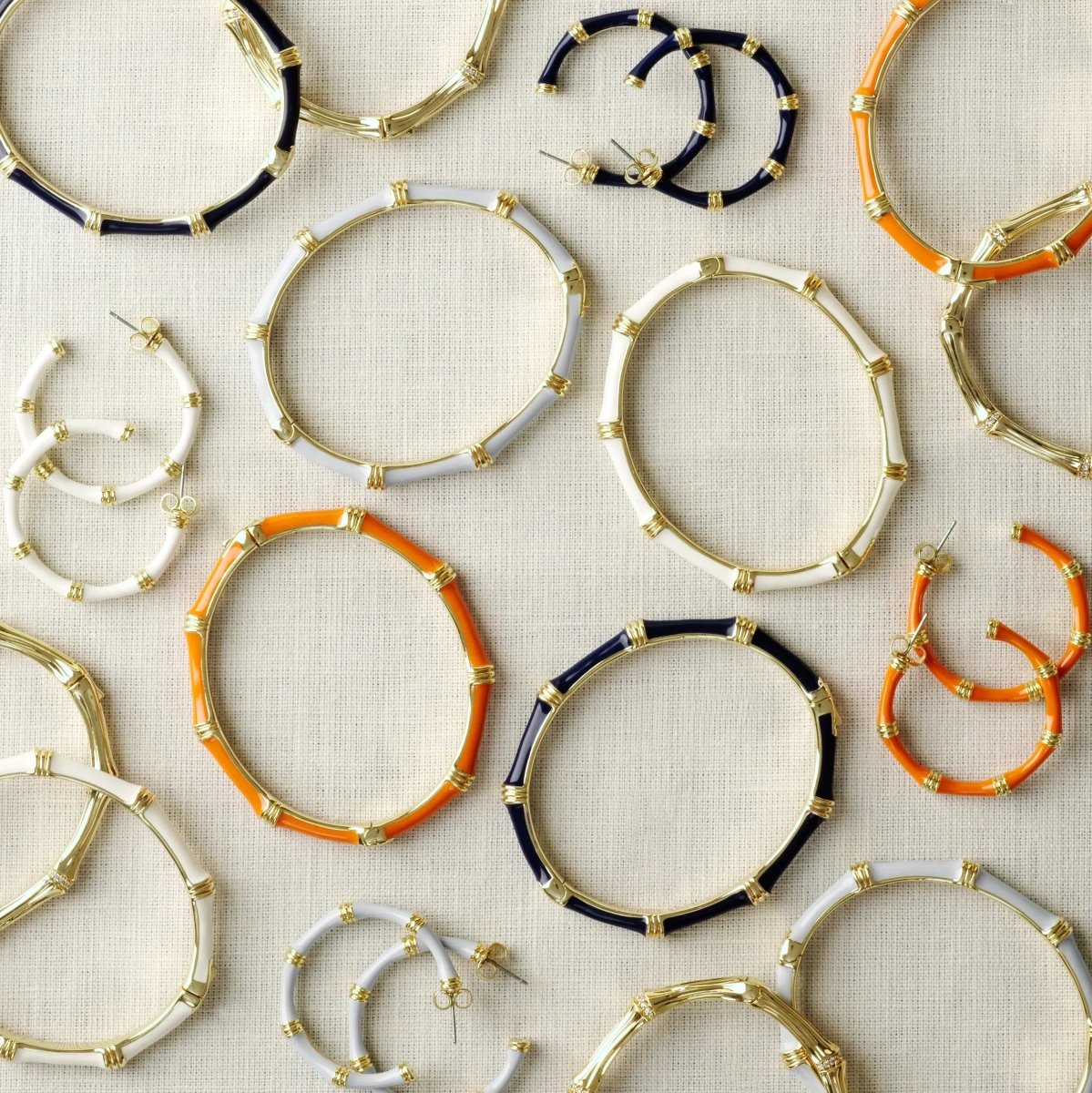 Bamboo Enameled Hinged Bangle - Anabel Aram