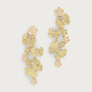 Butterfly With Flowers Dangle Earrings - Anabel Aram