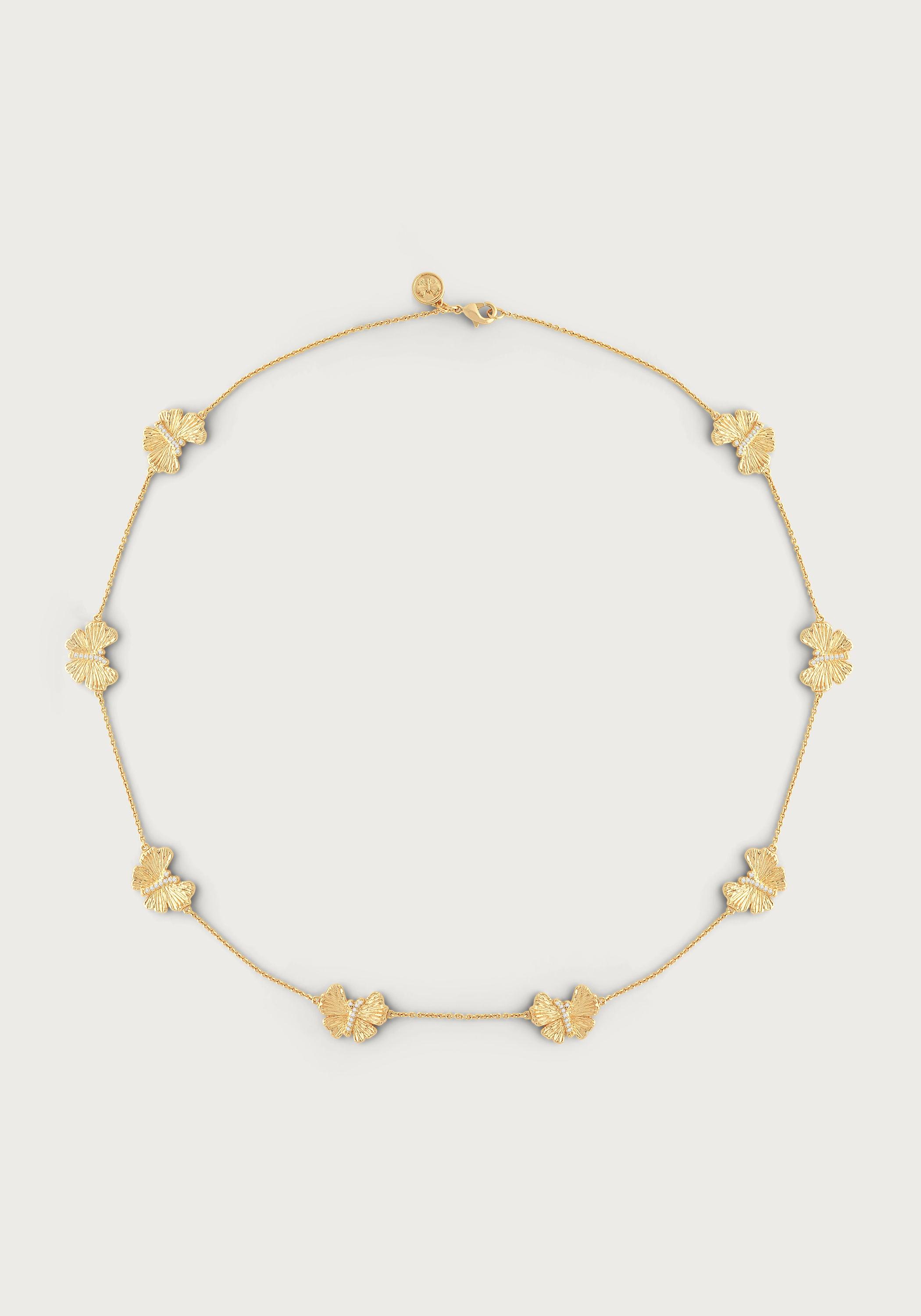 Butterfly Gold Station Necklace - Anabel Aram