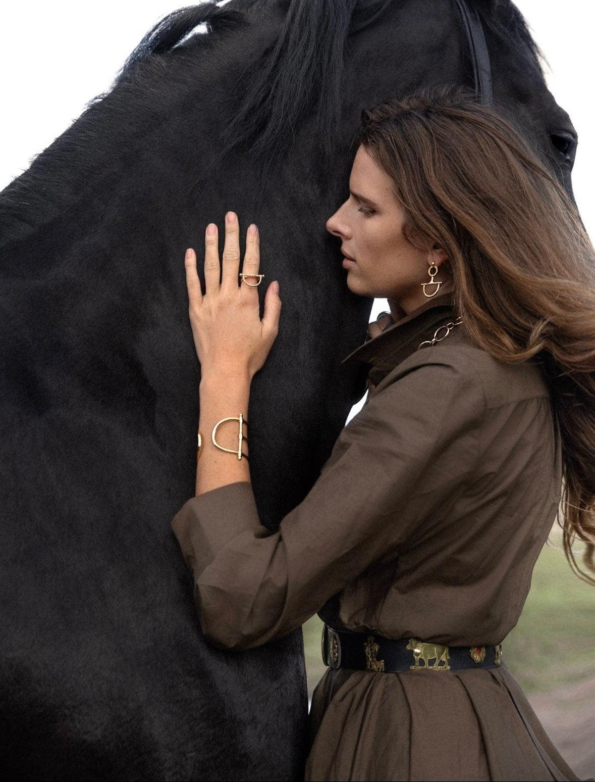 Cheval Bit Ring, Gold