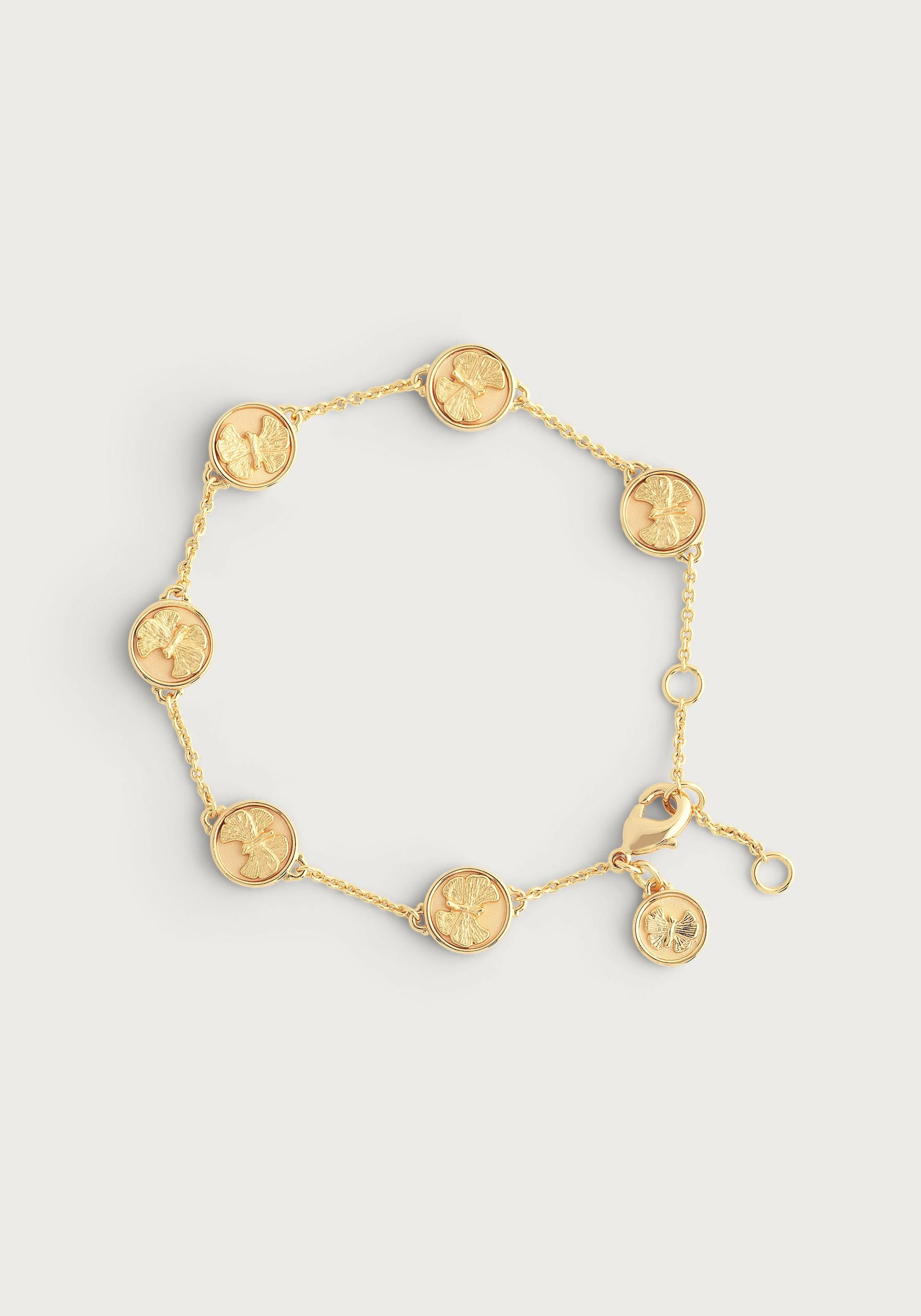 Butterfly Coin Charm Bracelet - Anabel Aram