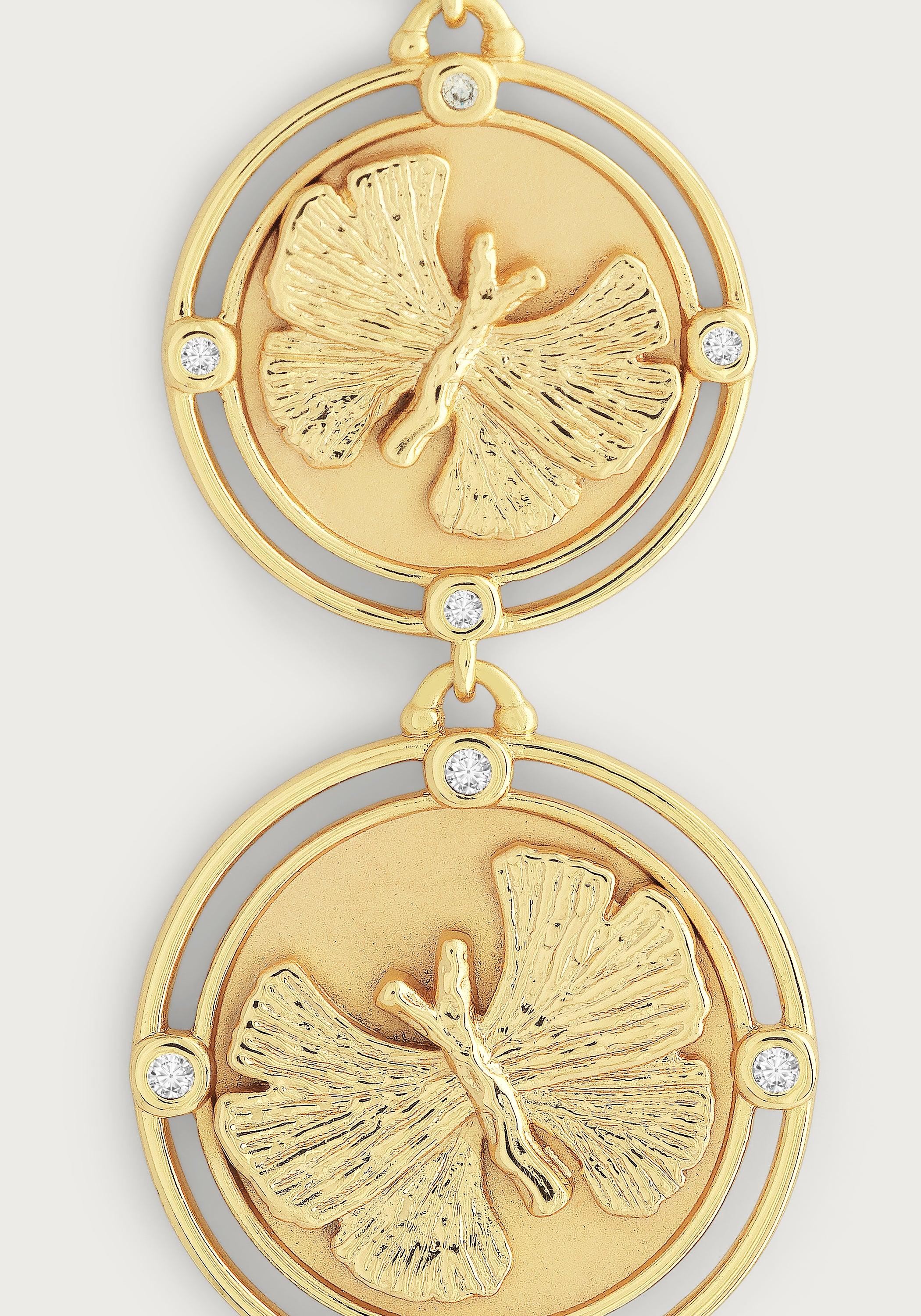 Butterfly Coin Drop Earrings - Anabel Aram