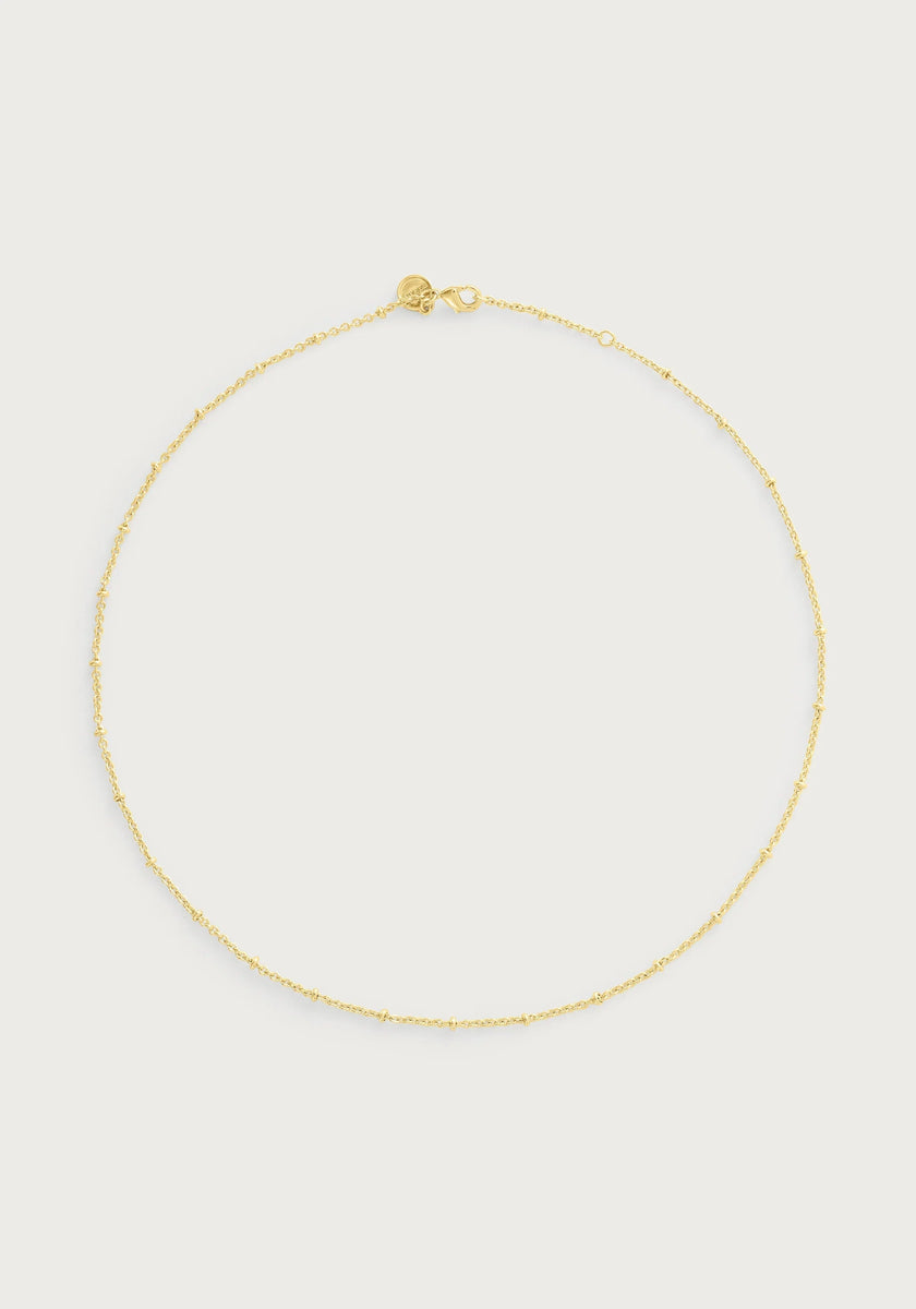 Molten Bead Chain Necklace, Gold - Anabel Aram