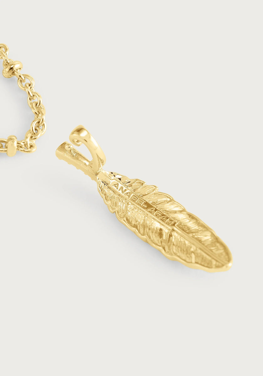 Feather Small Pendant Necklace - Anabel Aram