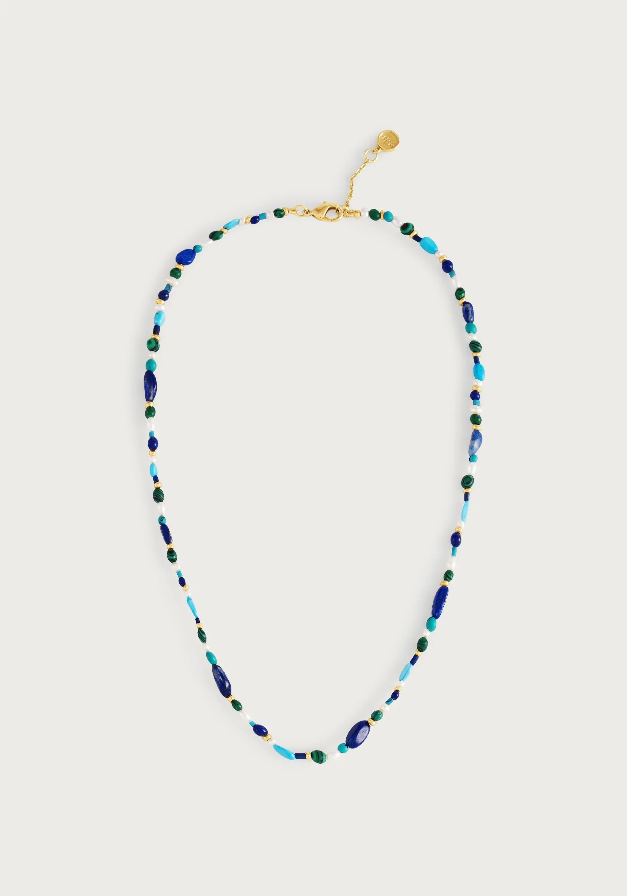 Milos Beaded Necklace, Cool - Anabel Aram