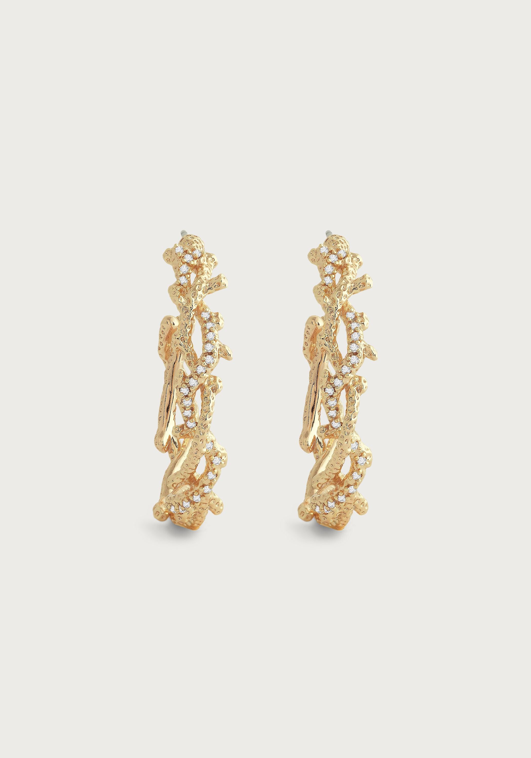 Coral Hoop Earrings - Anabel Aram