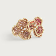 Orchid Double Pink Pavé Ring