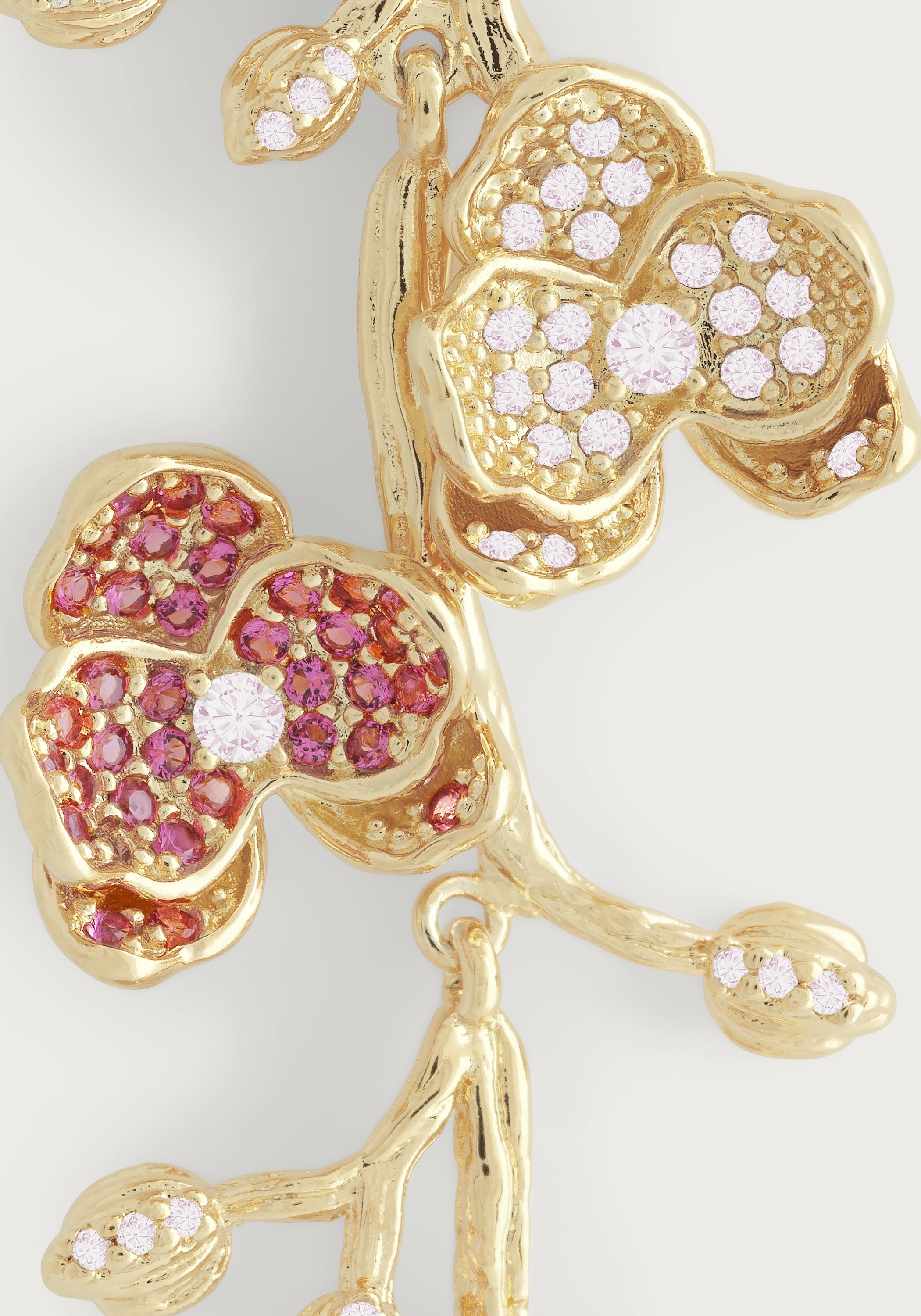 Orchid Pink Pavé Dangle Earrings - Anabel Aram
